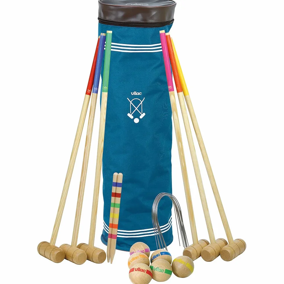 Vilac Jeu de Croquet 4 Joueurs Plein Air Enfants 5 Ans+