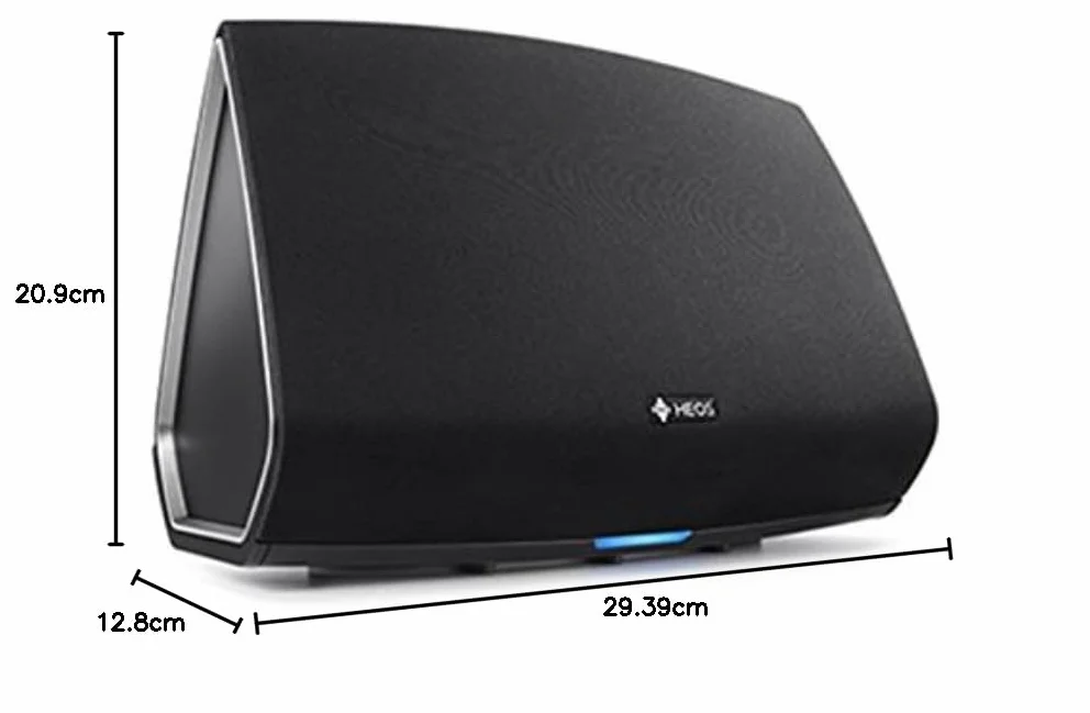 Heos 5 streaming audio Denon haut-parleurs Multiroom (Spotify Connect, deezer, Tidal, SoundCloud, NAS, WLAN, USB, contrôle Apps, Aux-In) noir