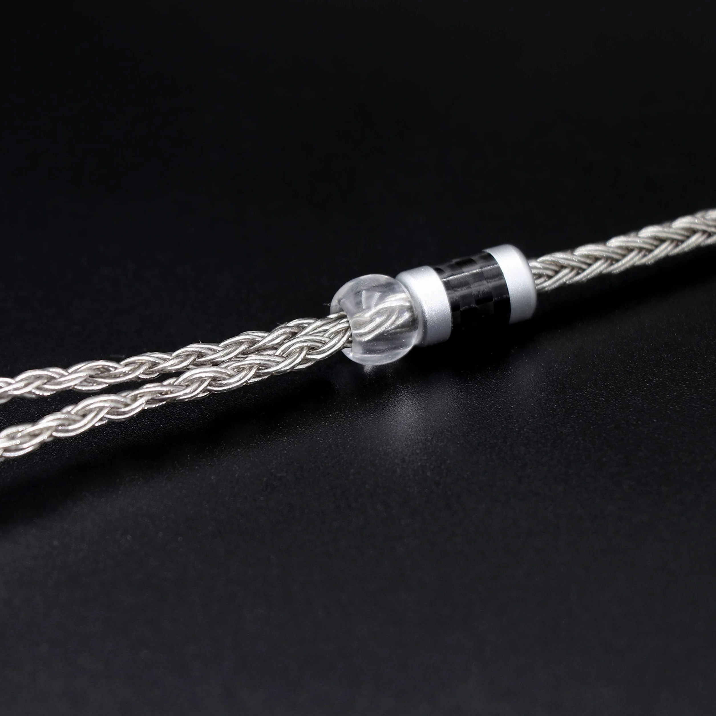 Tripowin Zonie IEM Câble 16 Fils Argenté 1,25m SPC In Ear Monitor 3,5mm 0,78mm 2pin Gris
