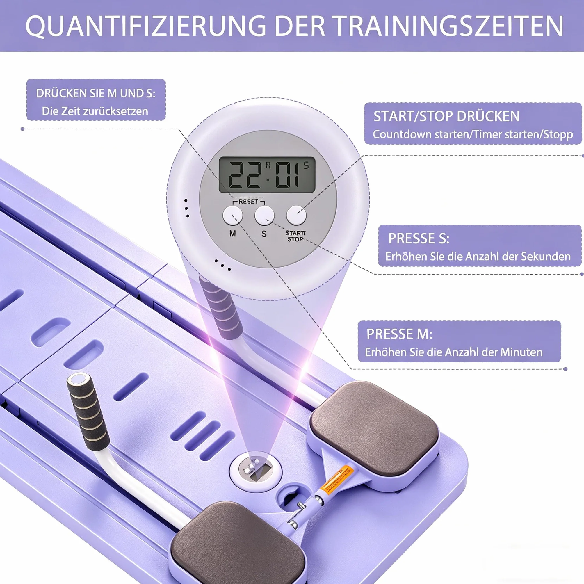Appareil de Pilates Pliable, Pilates Reformer Multifonctionnel pour Tout le Corps