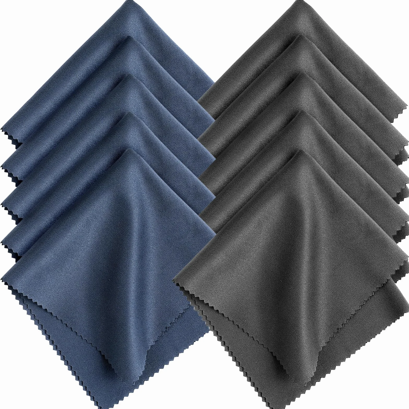 Romon Chiffons Microfibre de Nettoyage pour Lunettes, 10Pcs Chiffon de Nettoyant Lunettes 20 * 20cm Lavables et Réutilisables pour Nettoyer Lunettes,Lentilles, Écrans, Objectifs d'appareils Photo