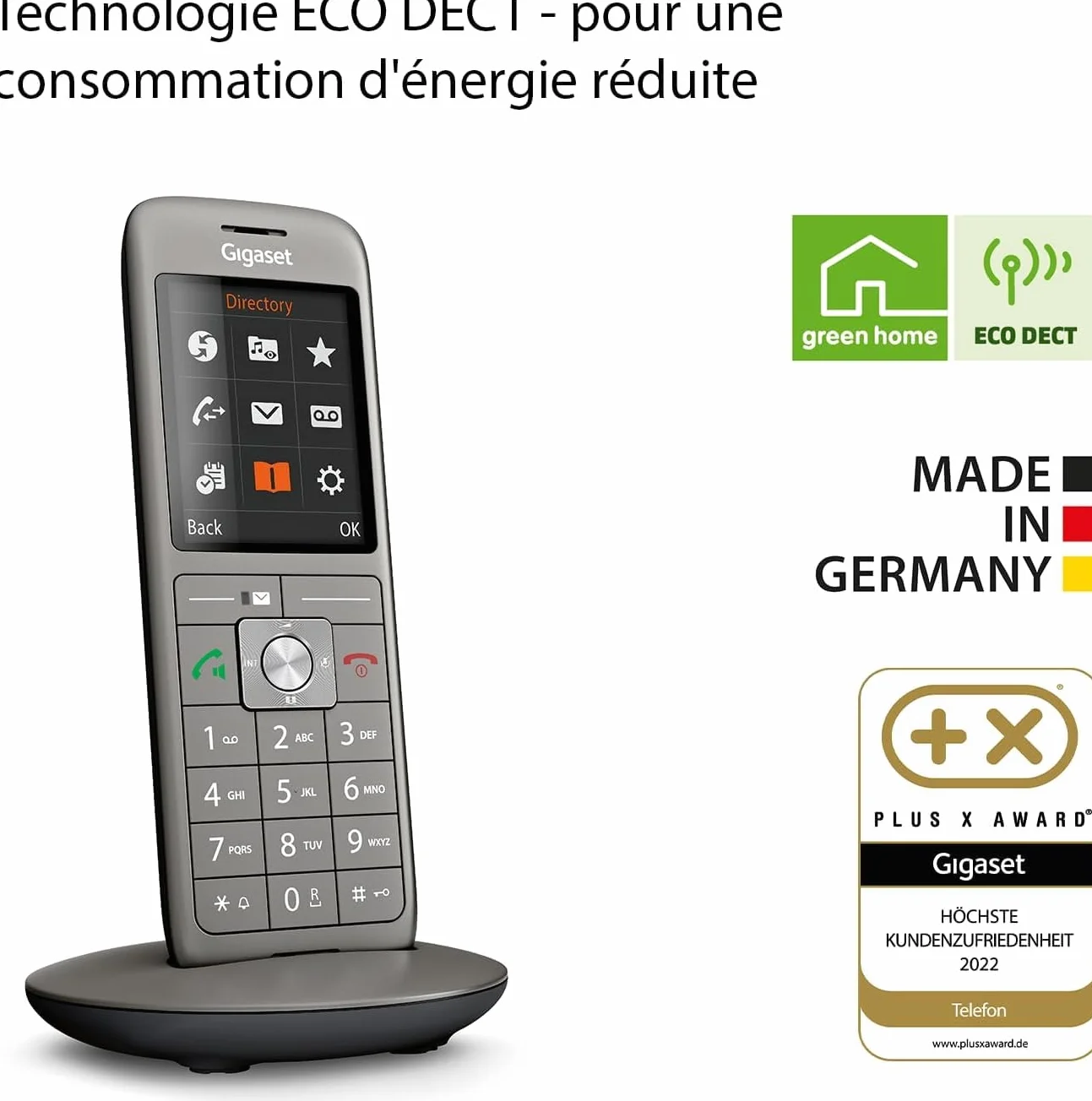 Gigaset CL660HX - Téléphone fixe sans fil - combiné supplémentaire - Gris Anthracite