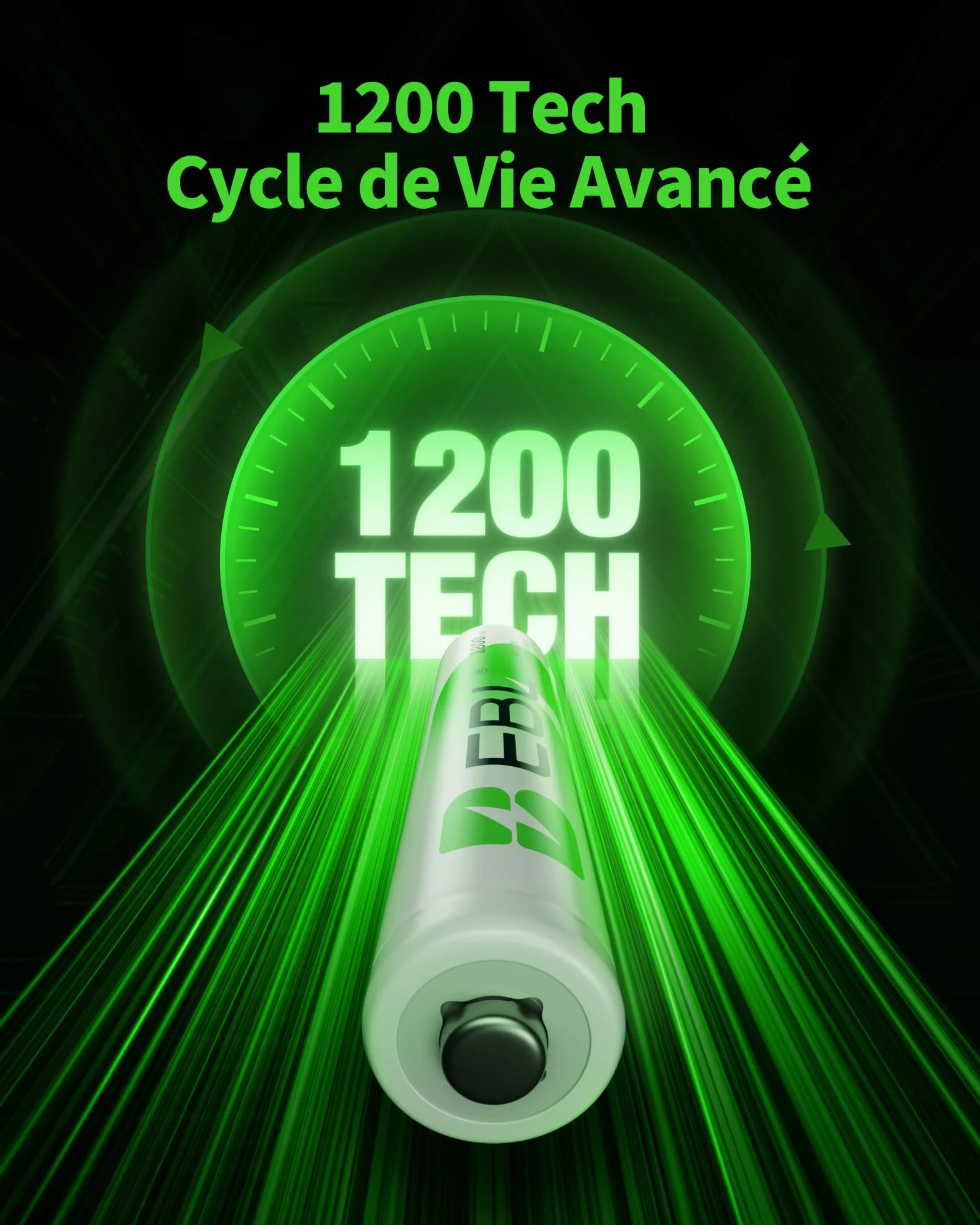 EBL Piles AA Rechargeables 2800mAh 1,2V Ni-MH HR6 Haute Performance Longue Durée avec Boîte de Stockage