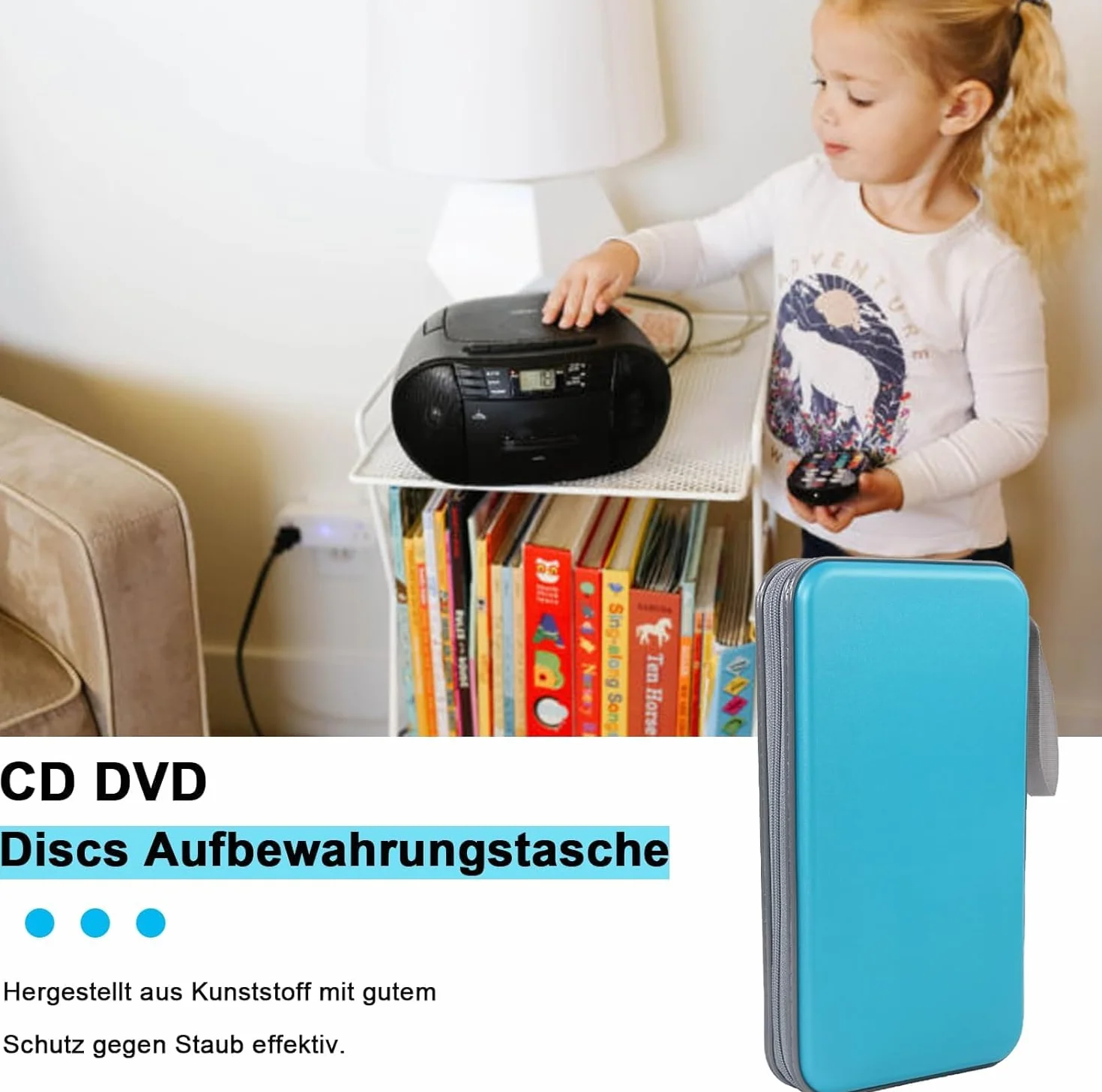 Les sacs CD, les sacs de rangement pour disques DVD, les de rangement pour CD pour la maison et les automobiles peuvent contenir 80 disques