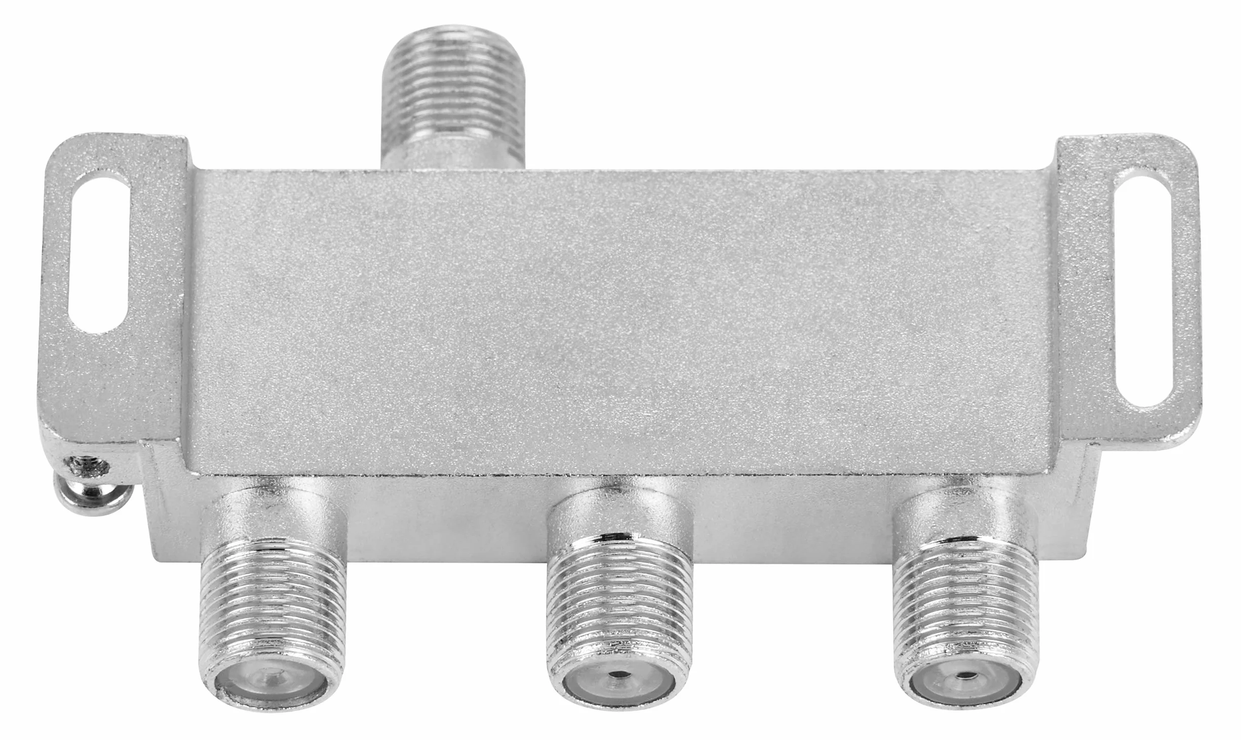 Poppstar Répartiteur coupleur d'antenne 3 Sorties, Fiche F inclue (analogique/numérique/large-bande/unicable/HD/4K Compatible) pour TV,Antenne TNT,Satellite,Câble,TV,Radio,LNB - 100dB, 5-2450 MHz