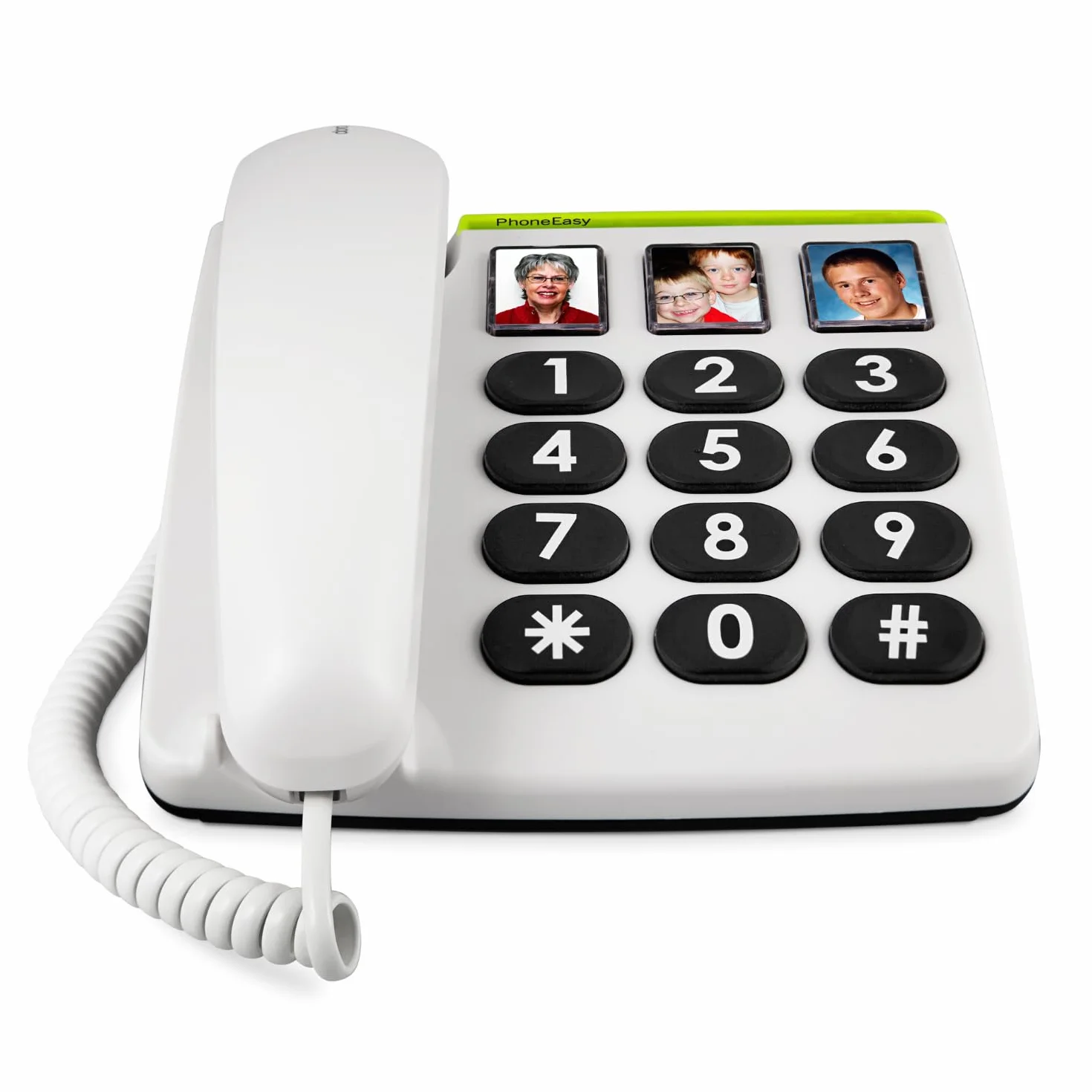 Doro PhoneEasy 331ph Téléphone Fixe pour Seniors Grandes Touches Numérotation Abrégée Compatible Appareils Auditifs