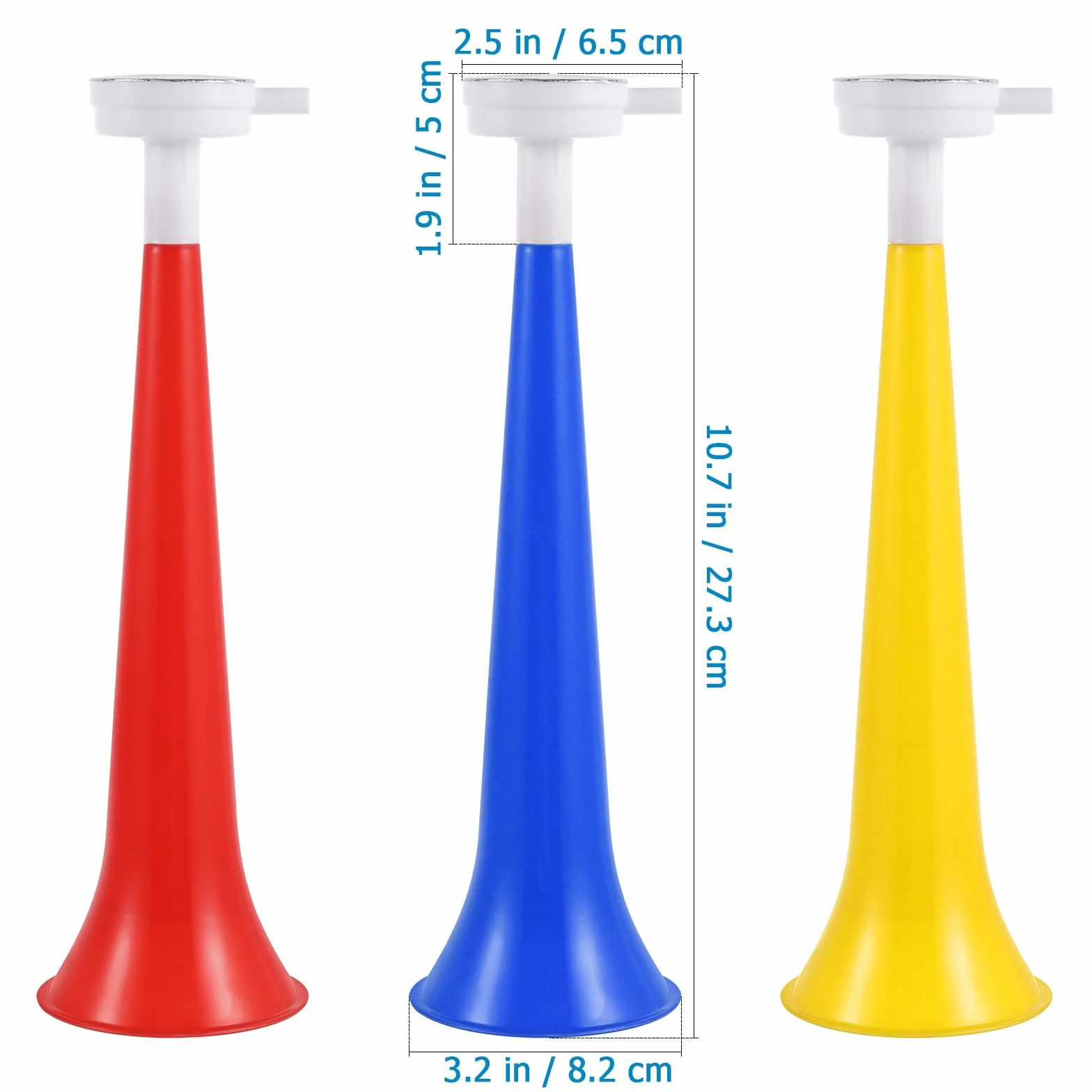 BESPORTBLE Lot de 10 trompettes de soutien pour enfants, Klaxon de stade bruyant, Mini corne de football, Accessoires de fête