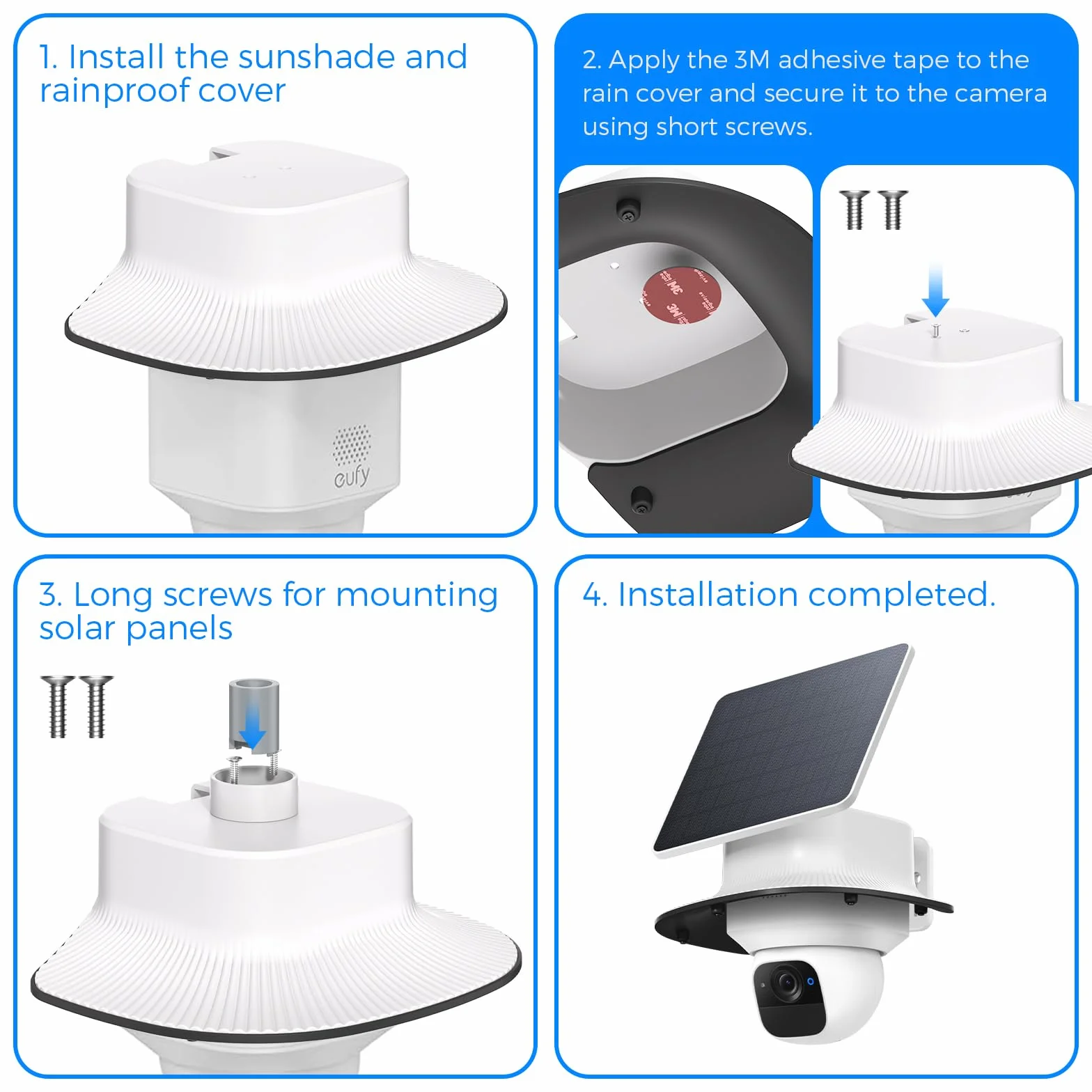 Étui pour appareil photo compatible avec Eufy SoloCam E30/E42 et eufy Security 4G LTE Cam S330, protection contre la pluie pour caméra de surveillance, protection résistante aux intempéries pour