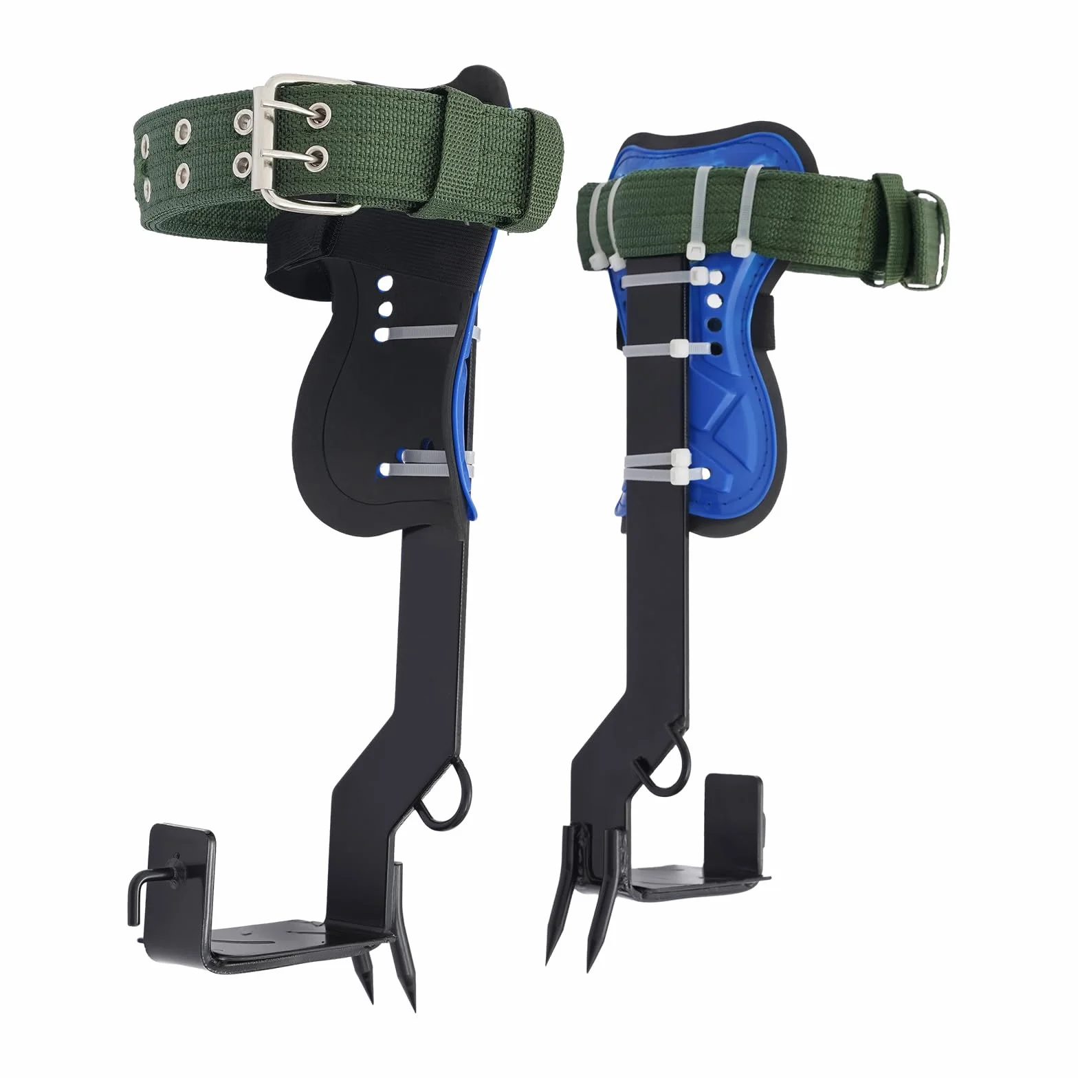 Crampons d'arbre en acier trempé 45# avec sangles réglables, pédale antidérapante 100kg pour élagage et cueillette