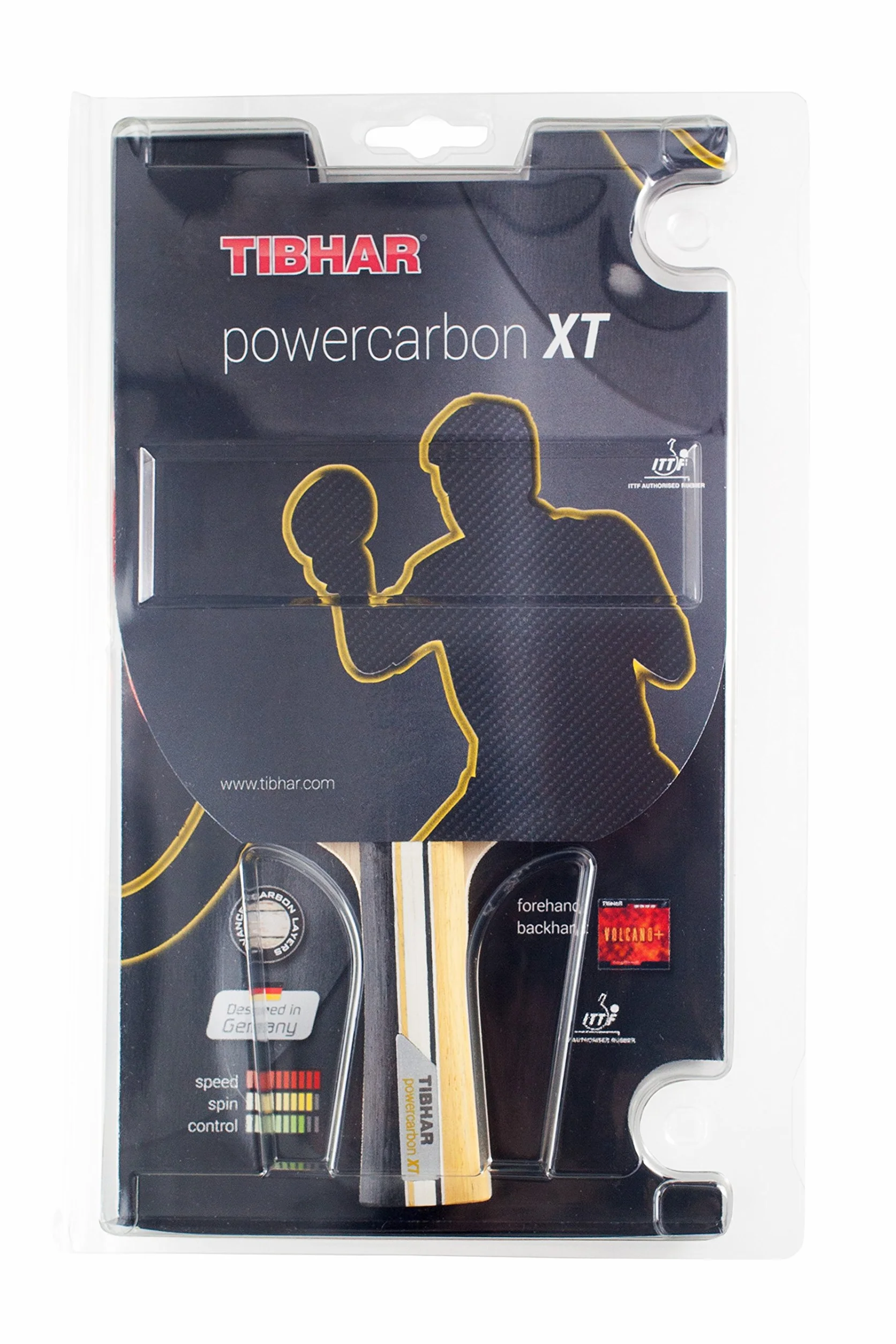 Tibhar Raquette de Ping Pong Powercarbon XT Allround Offensive ITTF
