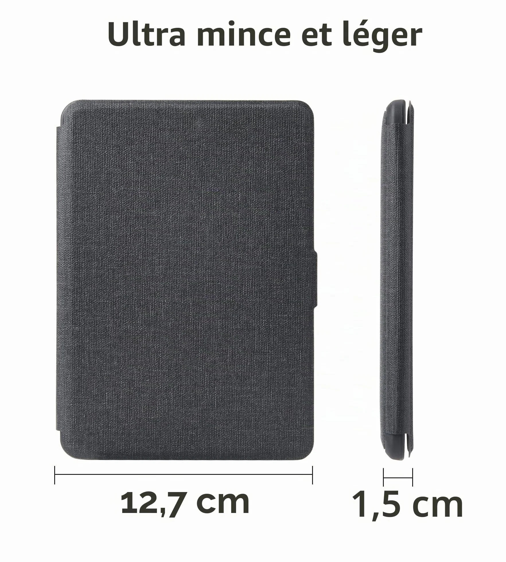 Étui à Rabat magnétique Compatible avec Kindle Paperwhite 2012-2017 (7e/6e/5e génération, numéro de modèle : EY21, DP75SDI) avec dragonne et Fonction Veille/réveil Automatique, Noir