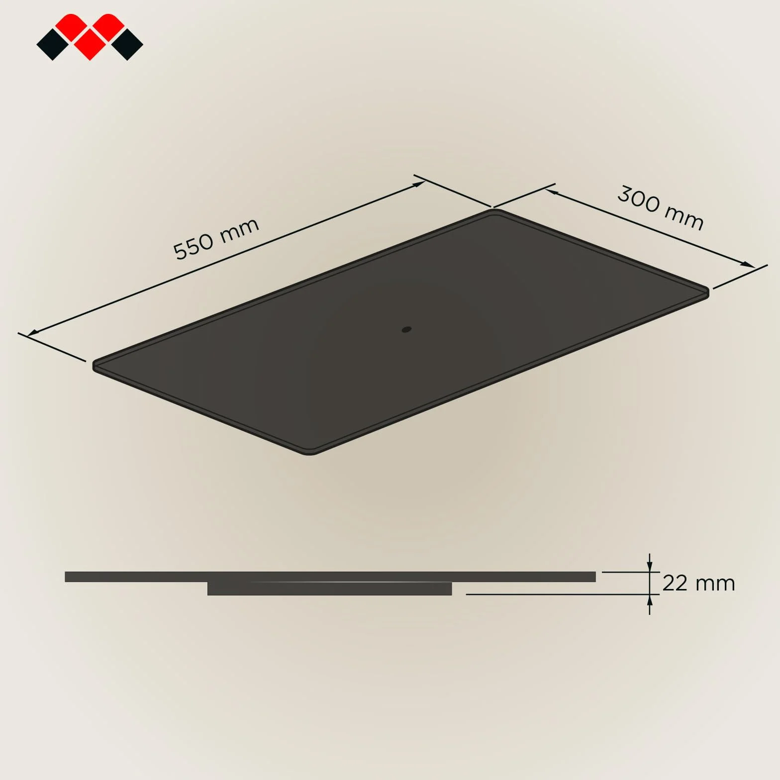 Meliconi ROTOBASE ELITE M, Support Rotatif pour Moniteur et Téléviseur, Base Pivotante 360°, Capacité 70 kg, Verre Trempé, Made in Italy, Noir