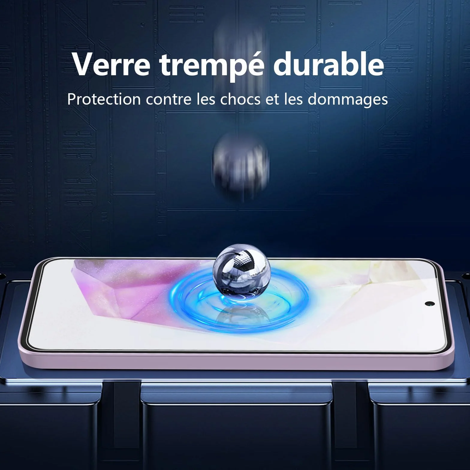 NEW'C Lot de 3, Verre Trempé pour Samsung Galaxy A56 5G / A36 5G Film en Protection écran efficace contre les Rayures - sans Bulles - Ultra Résistant (0,33mm HD Ultra Transparent) Dureté 9H Glass