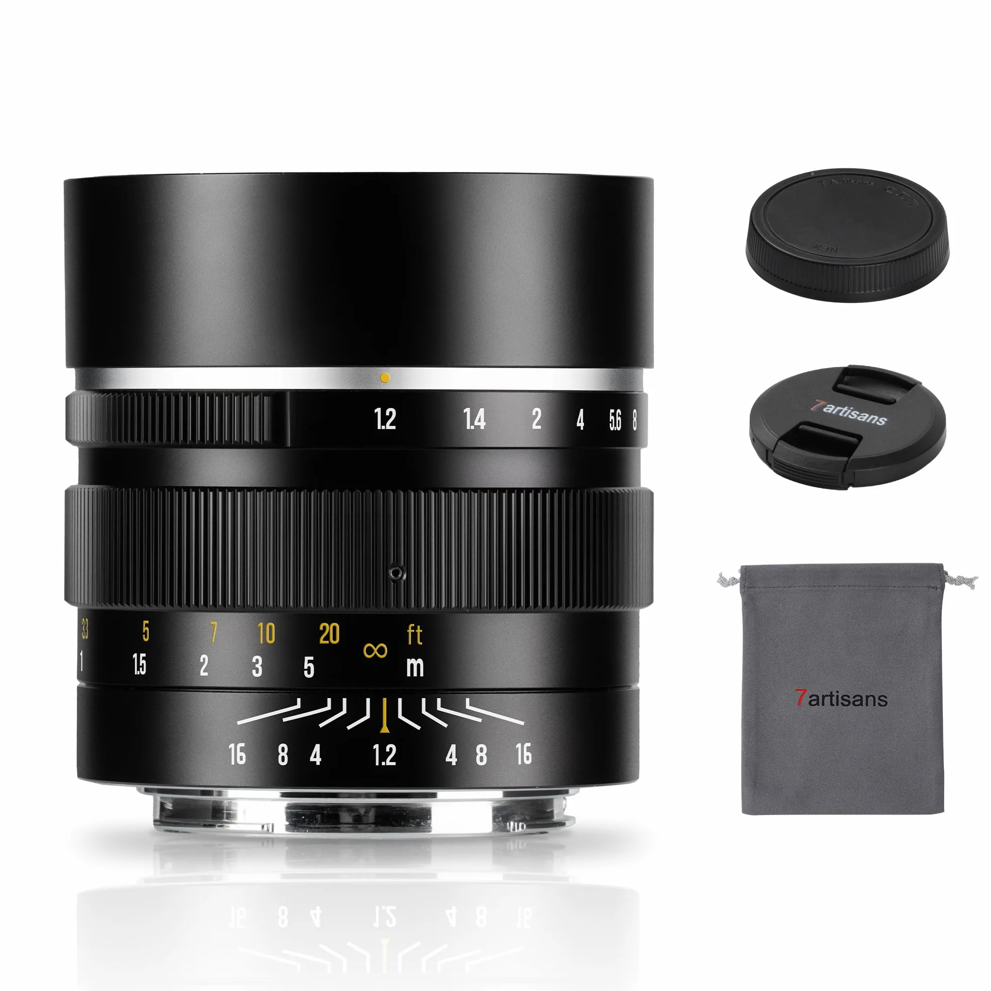 7artisans 50mm F1.2 Objectif APS-C 32° à Mise au Point Manuelle et Grande Ouverture, Compatible avec Les appareils Photo Sony A6000/A5000/A3000/Nex (a6700, nex-5t, nex-3n, nex-6, nex-5r, nex-5n)