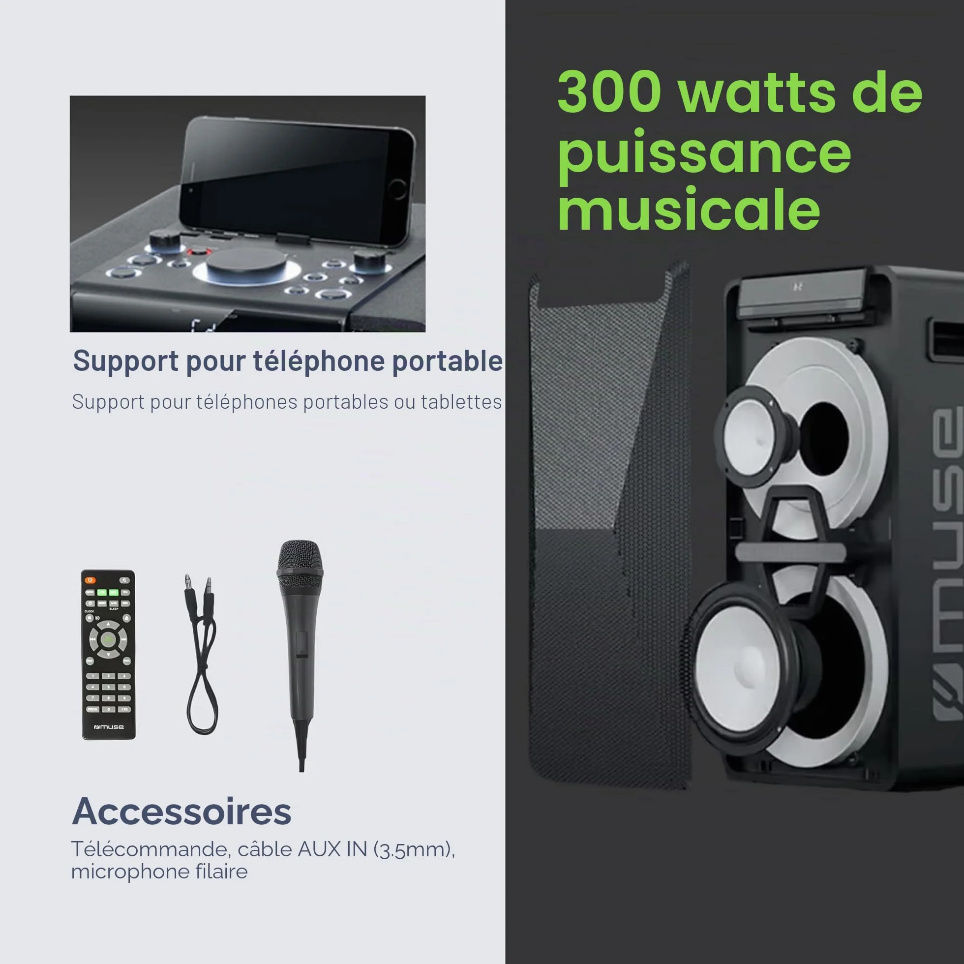 MUSE M-1920 Micro HiFi chaîne DJ