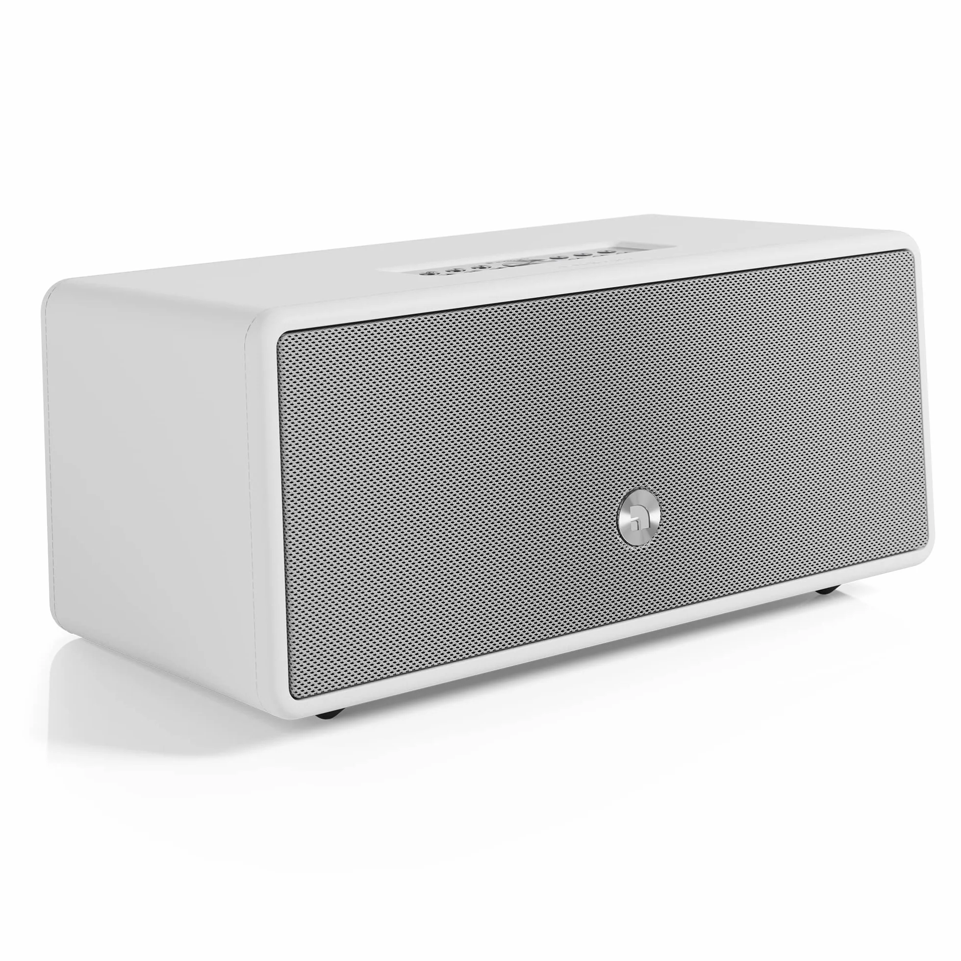Audio Pro Drumfire-D2 - Enceinte Multiroom Ultra Puissante avec Bluetooth & WiFi - Enceinte Stéréo avec AirPlay 2, Chromecast, Spotify sans Fil - Blanc