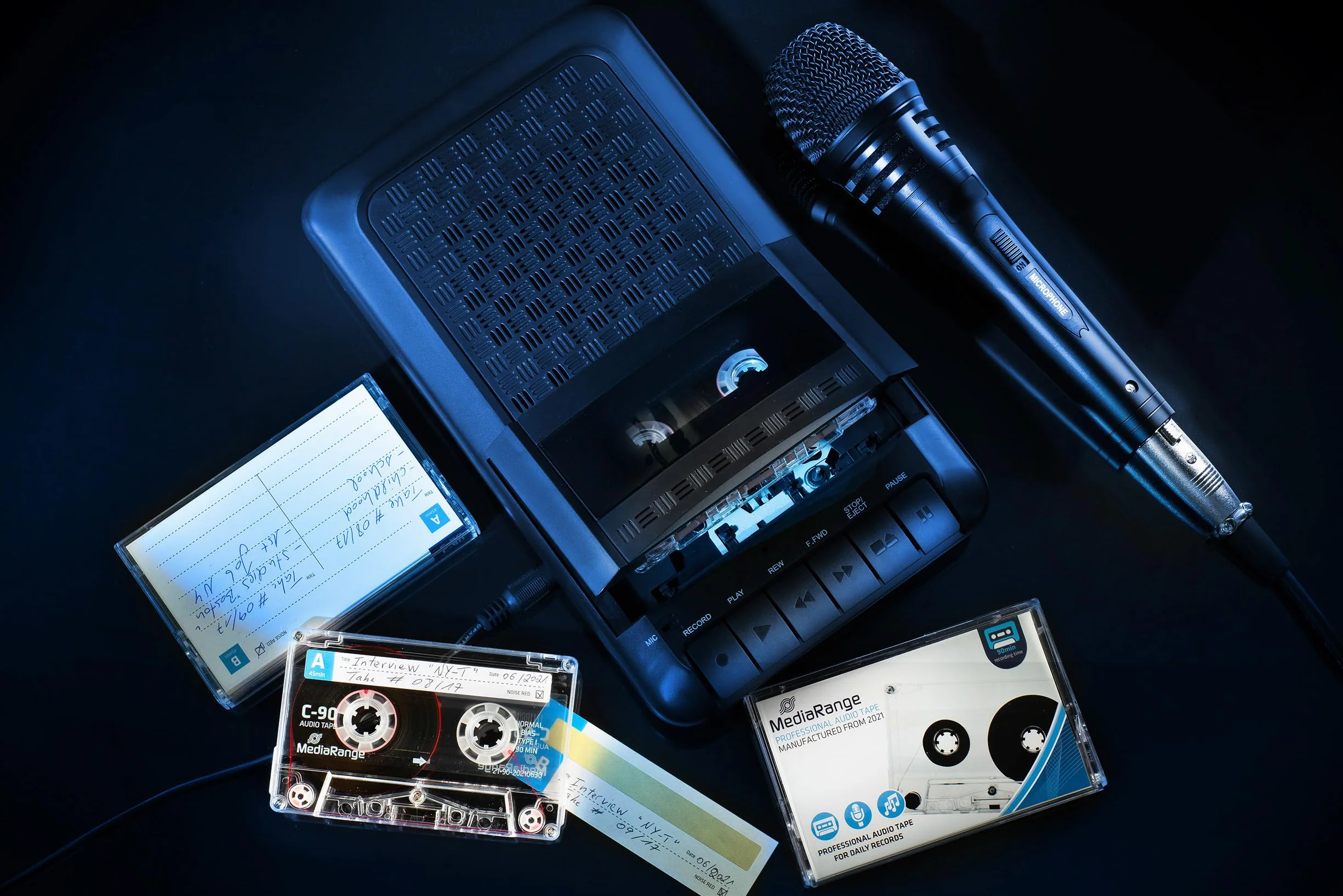 MediaRange Cassette Audio Professionnelle C-90 I 90 Min Type 1 Bias Normal Transparent