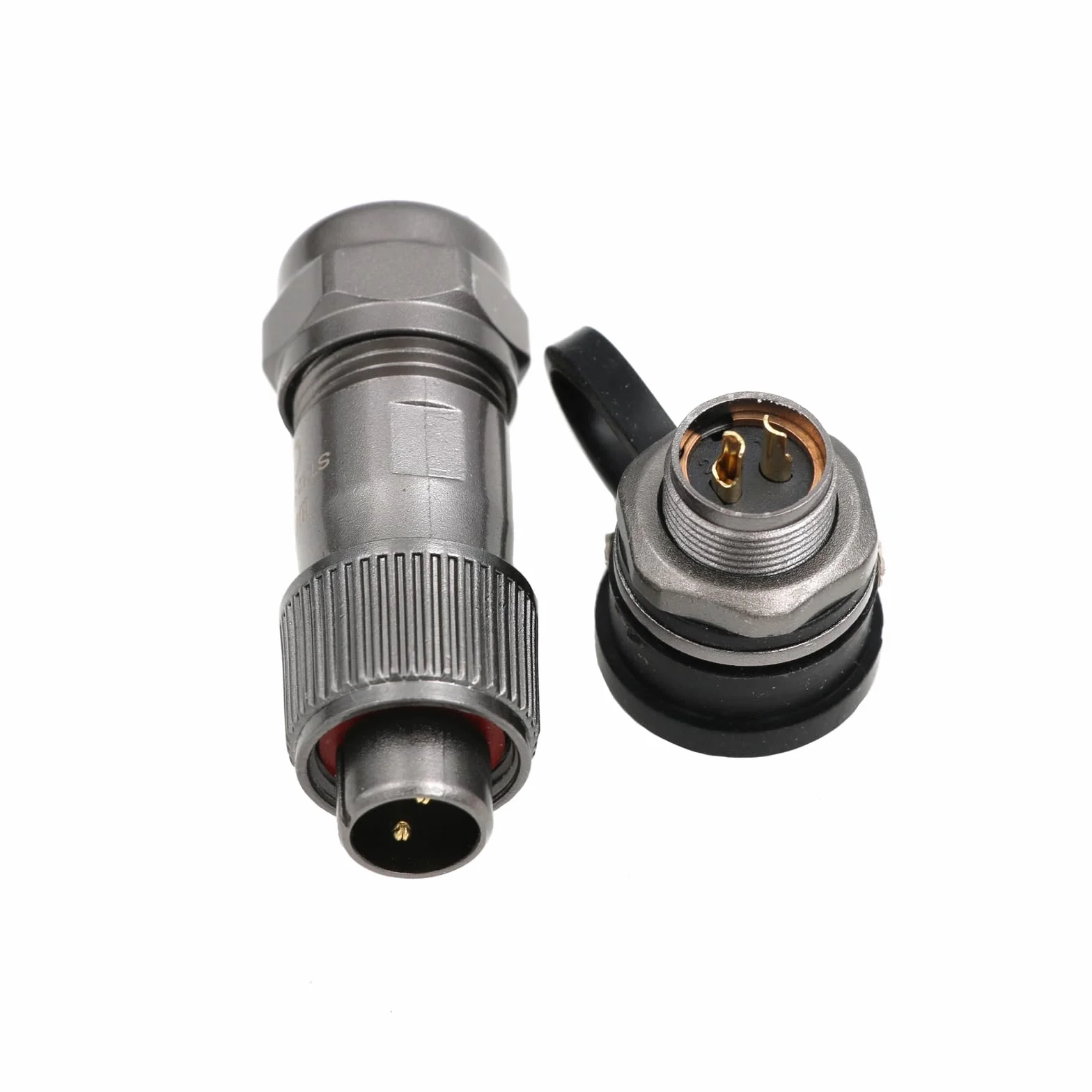 Weipu Connecteur fileté en métal IP67 ST12 2 broches 13 A 250 V 12 mm