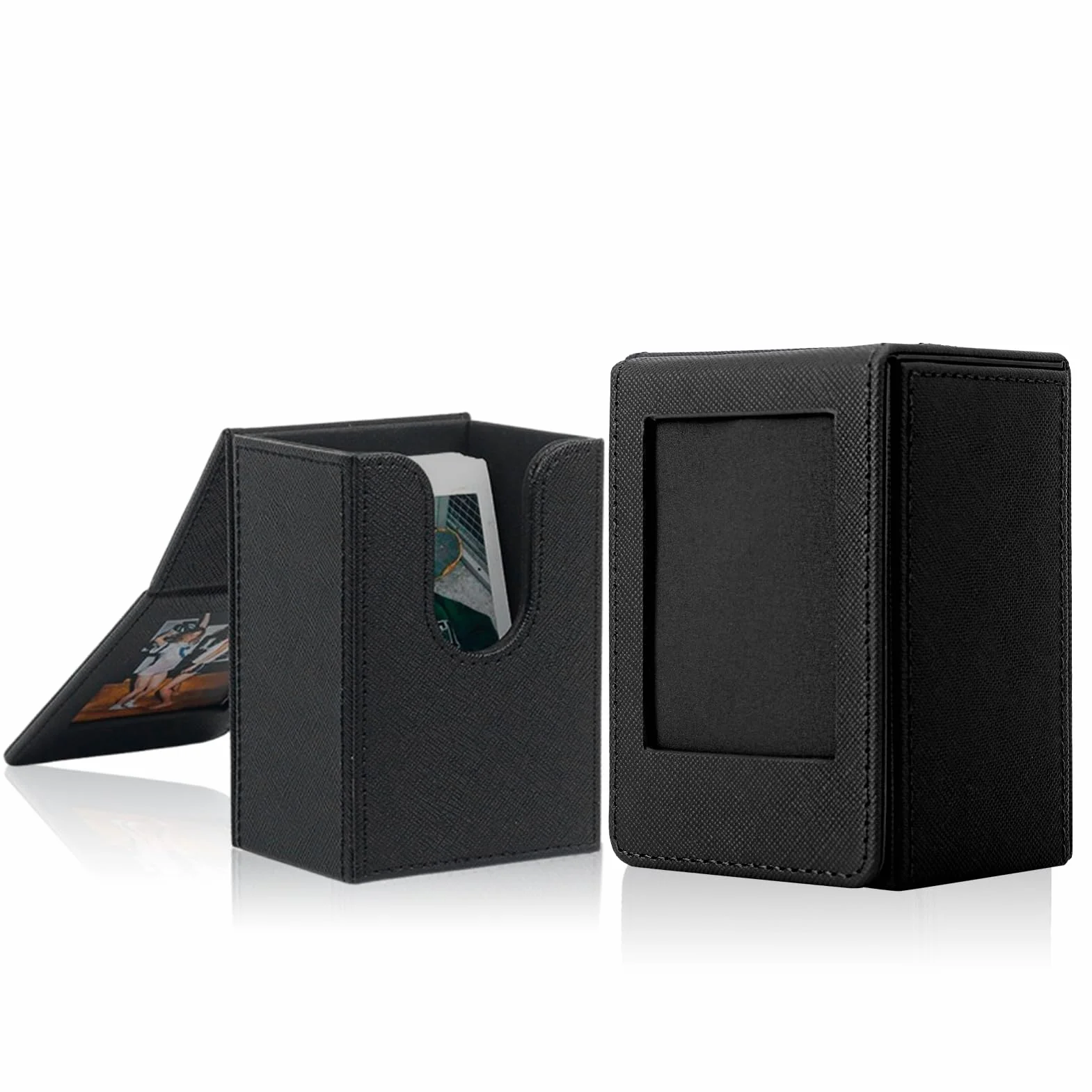 Boîte de Rangement Photo pour Instax Mini – Étui de Stockage 3 Pouces Noir, Compatible avec Fujifilm Instax Mini Film (54x86mm)