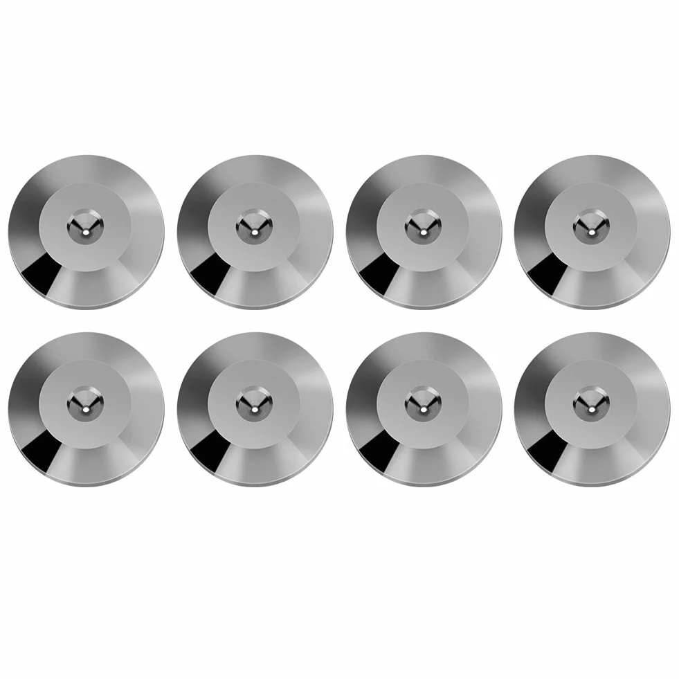 8 pcs Enceinte Pointes Coussinets Universel Contre-Pointe en Cuivre Chocs Base Pad Isolation pour Haut-Parleur 25x4 mm Pieds Amortisseurs Pad Anti-chocs Couleur Pistolet