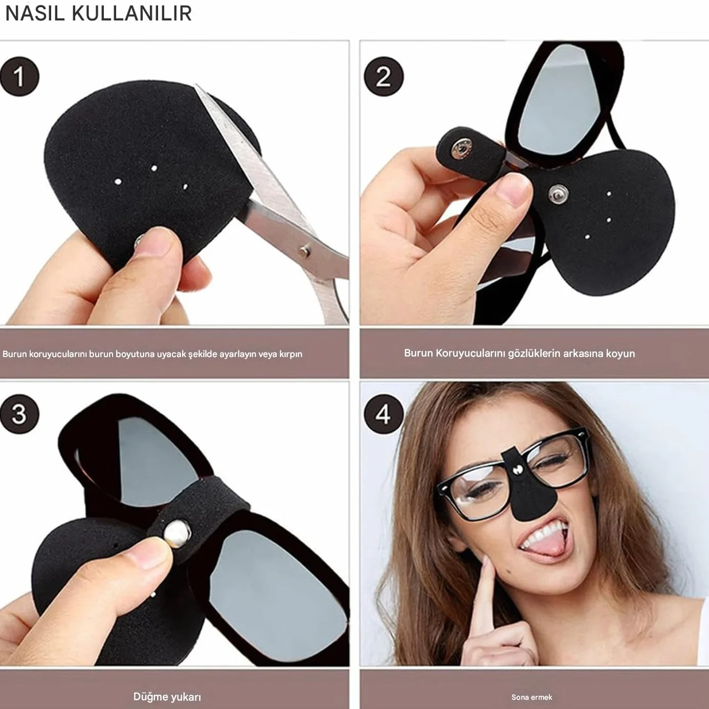 Protège-nez pour lunettes de soleil sport confortable protection des yeux marche