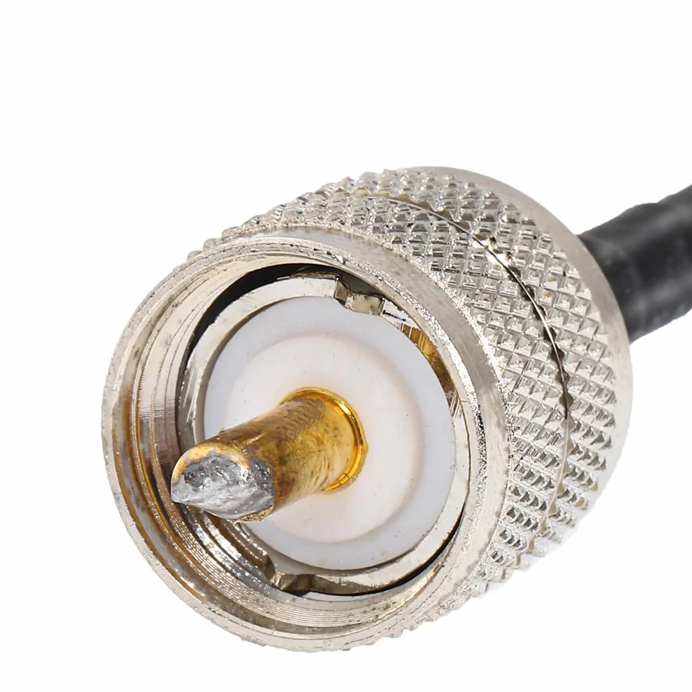 Greluma 1 Pièce UHF Mâle PL-259 à UHF Mâle PL-259 RG58 Câble Coaxial pour Radio HAM et CB, Analyseur D'antenne, Charge Factice, Compteur SWR