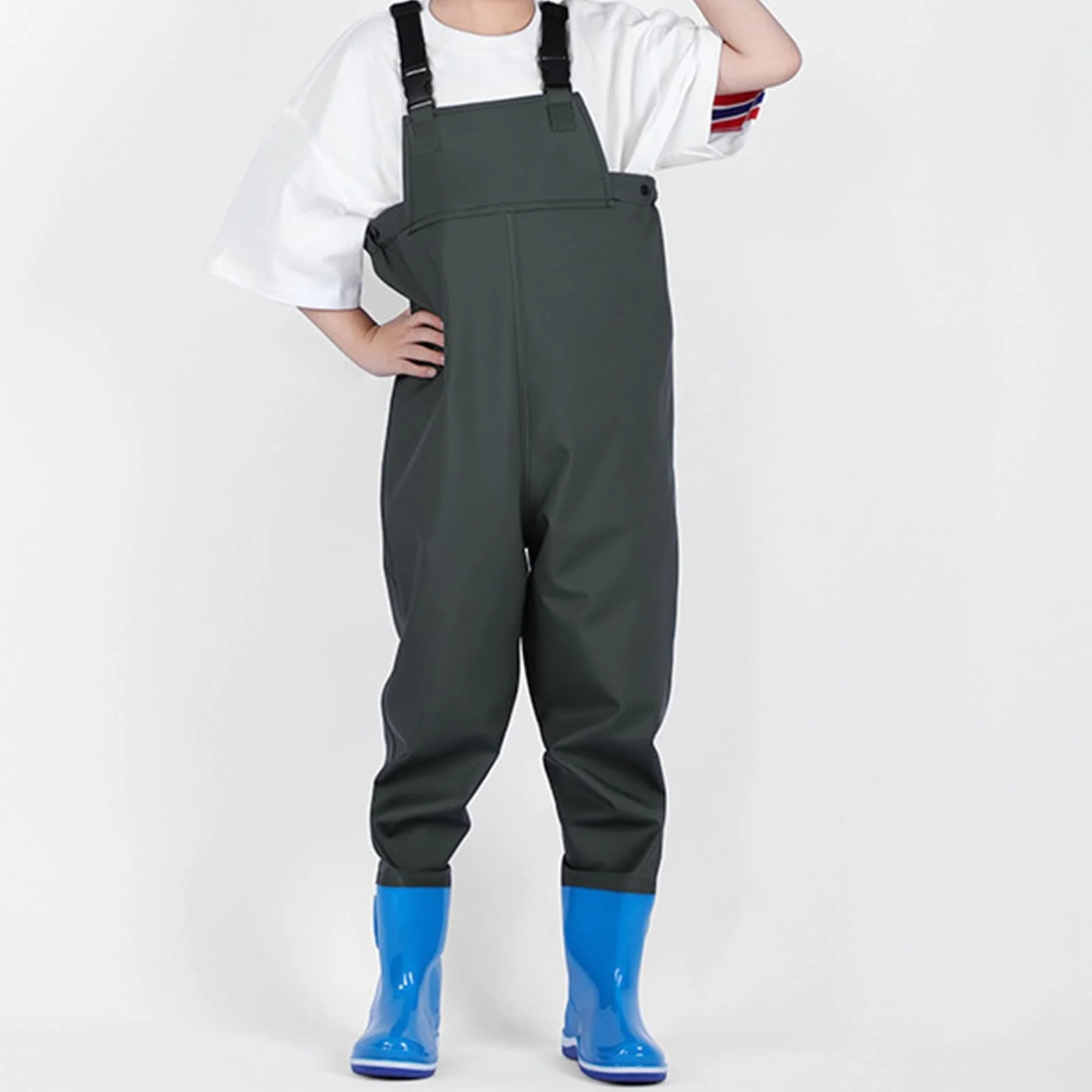 Cuissardes imperméables de pêche pour enfants avec bottes