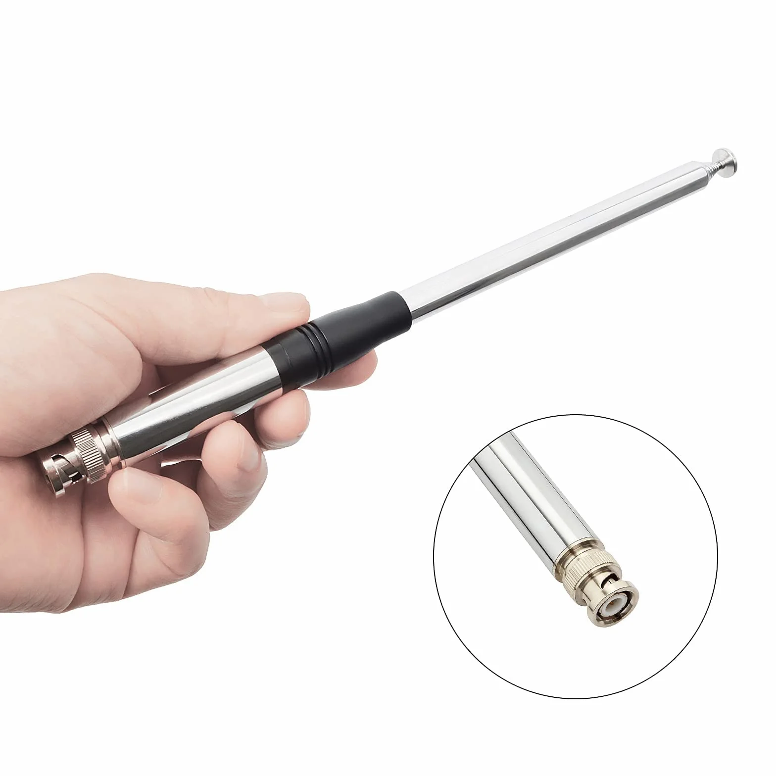 TWAYRDIO Antenne Radio CB Portable télescopique BNC 27Mhz antennes Extensibles de 23,3 cm à 1,3 m pour Radio Jambon CB Portable/Portable Midland Cobra Uniden