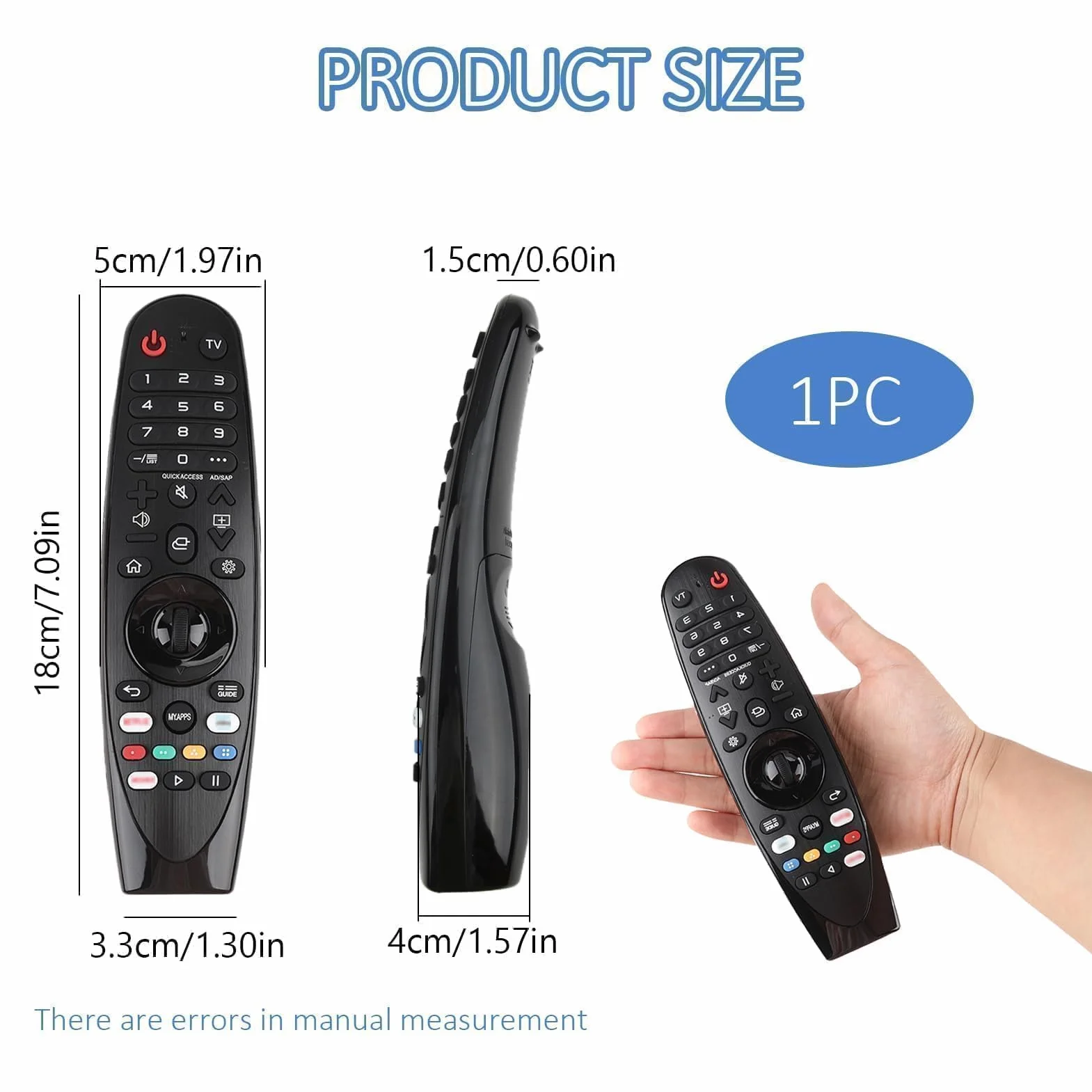 Télécommande Universelle Compatible LG Smart TV Magic Remote AN-MR20GA HD LCD LED HDTV UHD OLED 3D 4K