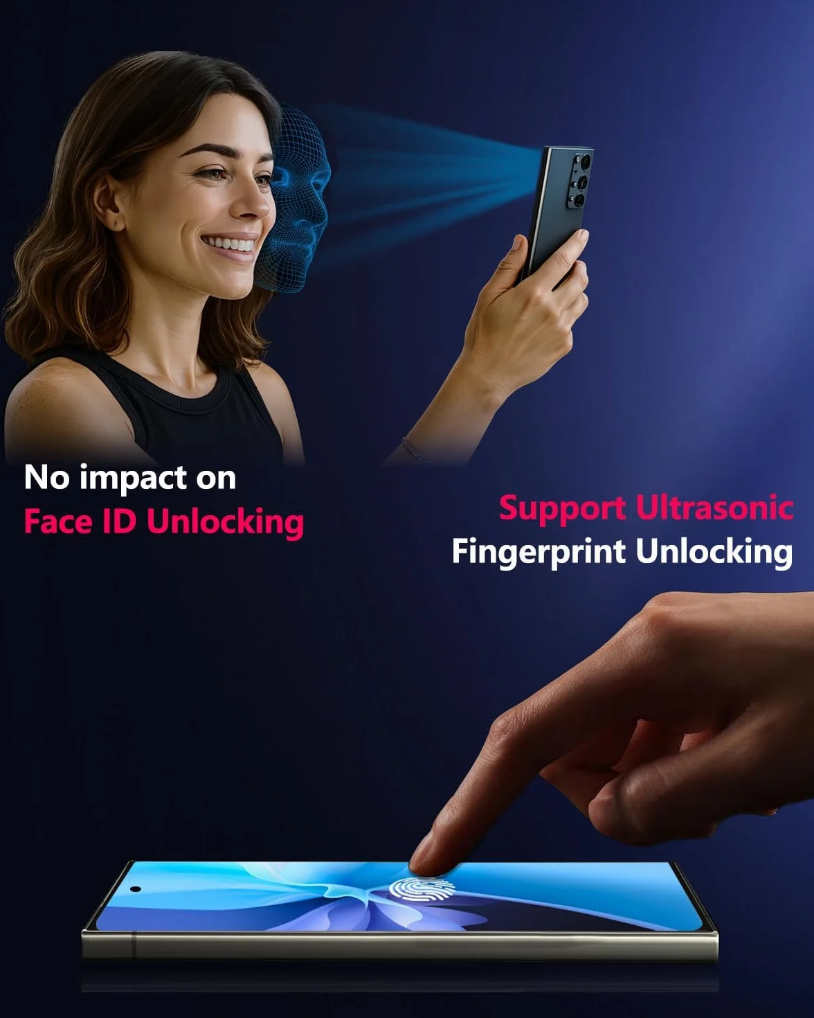 Écran OLED de Rechange pour Galaxy S23 Ultra 5G, écran LCD avec Cadre et capteur d'empreintes digitales, kit d'outils Complet et Instructions d'installation (français Non Garanti) (Noir