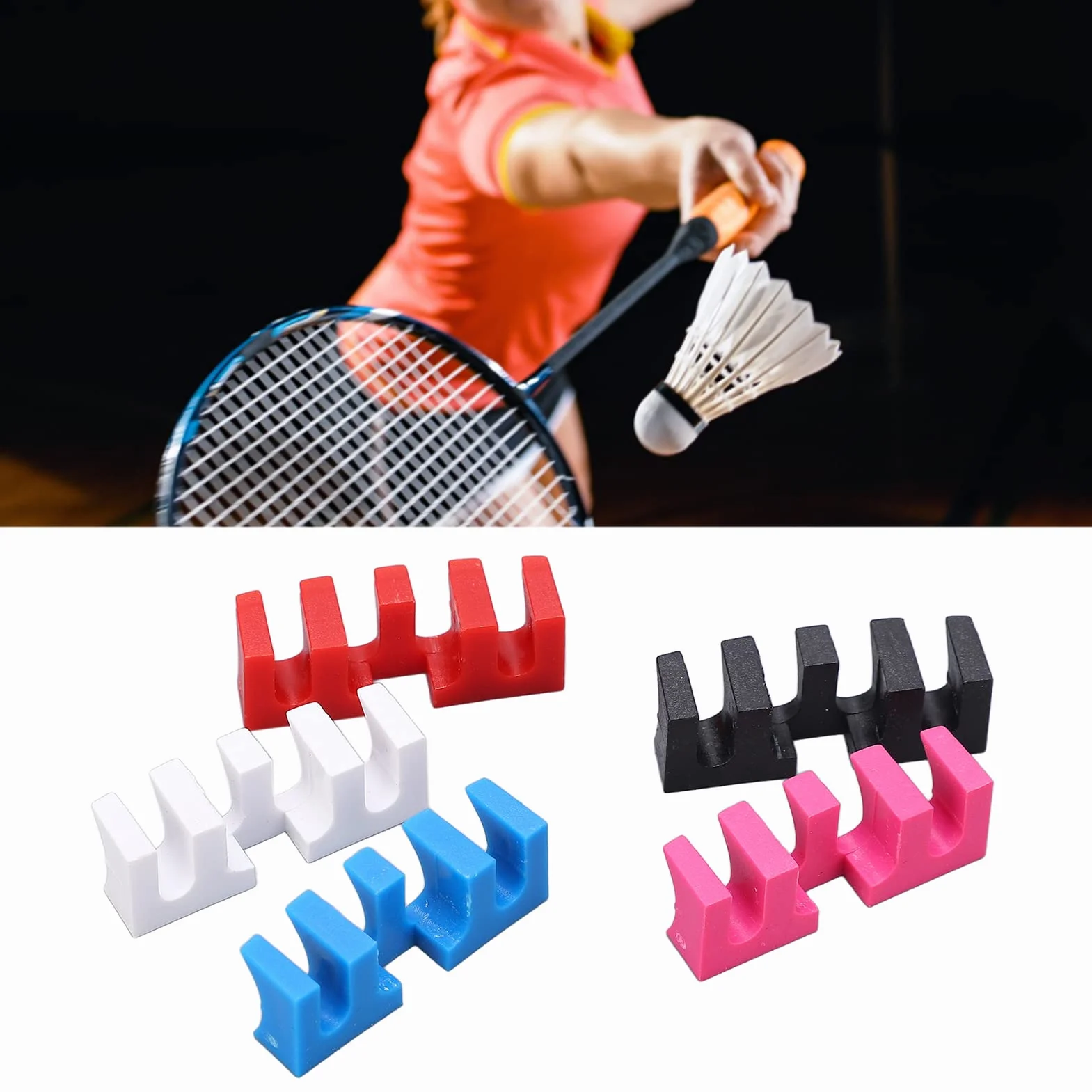 Épandeur de Charge de Raquette de Badminton 5 pièces Adaptateur Protecteur de Chaîne