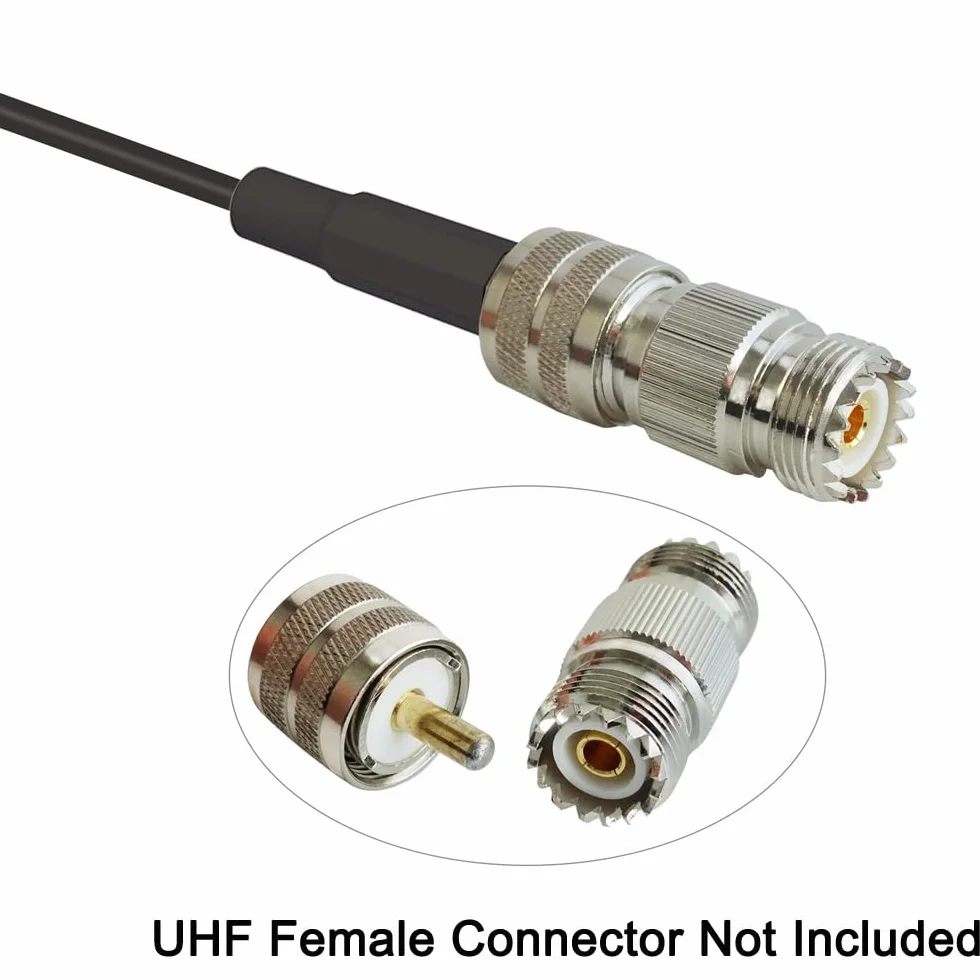 Greluma 1 Pièce UHF Mâle PL-259 à UHF Mâle PL-259 RG58 Câble Coaxial pour Radio HAM et CB, Analyseur D'antenne, Charge Factice, Compteur SWR