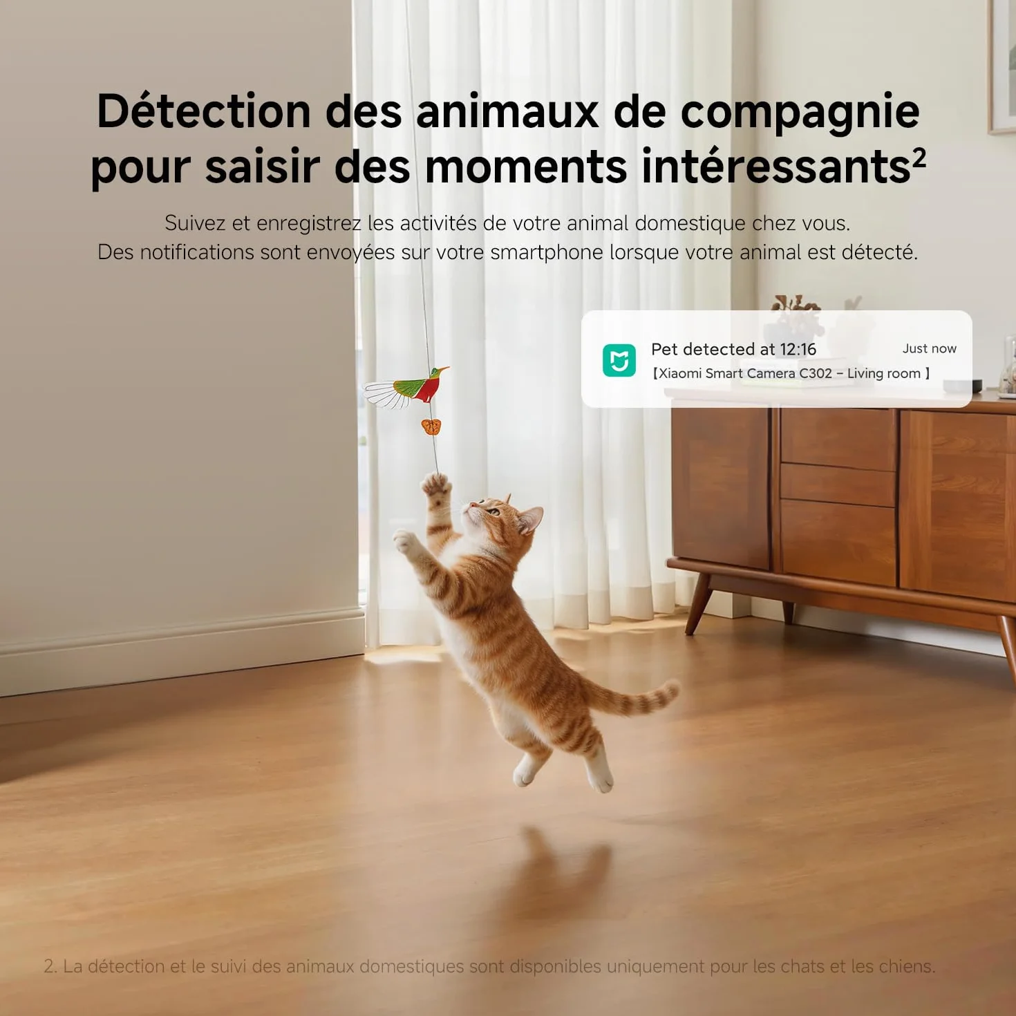 XIAOMI C302 Caméra Intérieure, 2K 3MP à 360°, Caméra de Surveillance, WiFi 6, Clôture Virtuelle, Détection et Suivi Personnes & Animaux, Vision Nocturne Couleur Starlight, Audio Bidirectionnel, Alexa