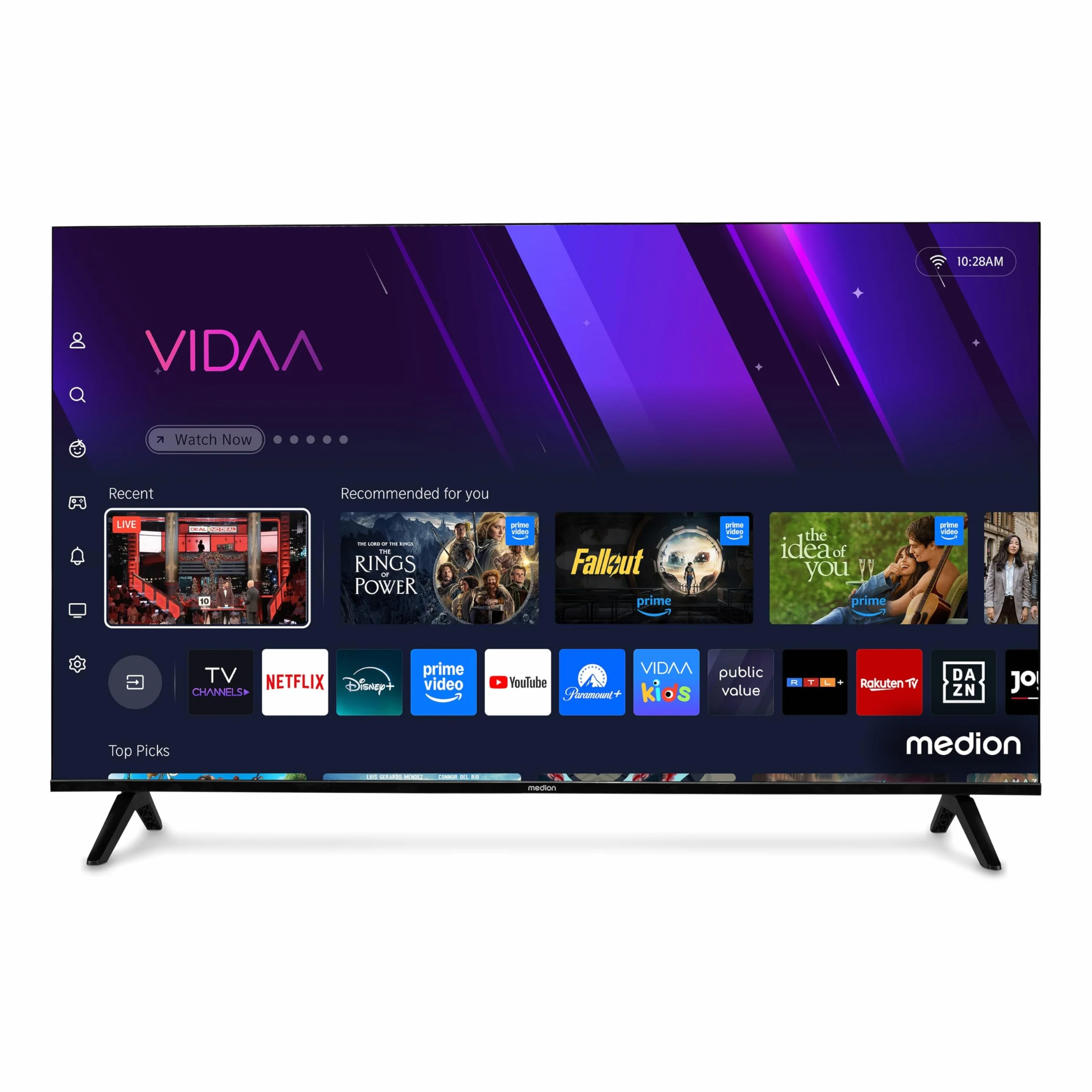 MEDION TV Ultra HD 108 cm (43") Smart-TV 4K HDR10 VIDAA Store Bluetooth MD 843301