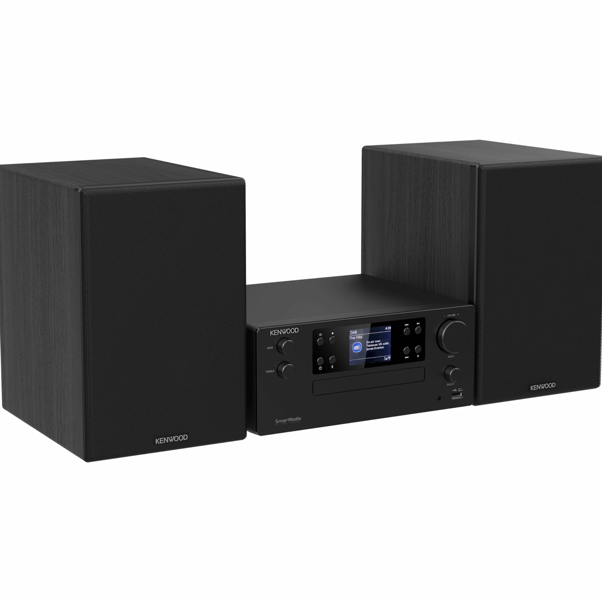 KENWOOD M-9500S-B - Système Micro Hi-Fi Intelligent avec Radio Internet, DAB+, CD/USB, Streaming Audio, Sub-Out, Entrée Optique, 2 x 50 W RMS Noir