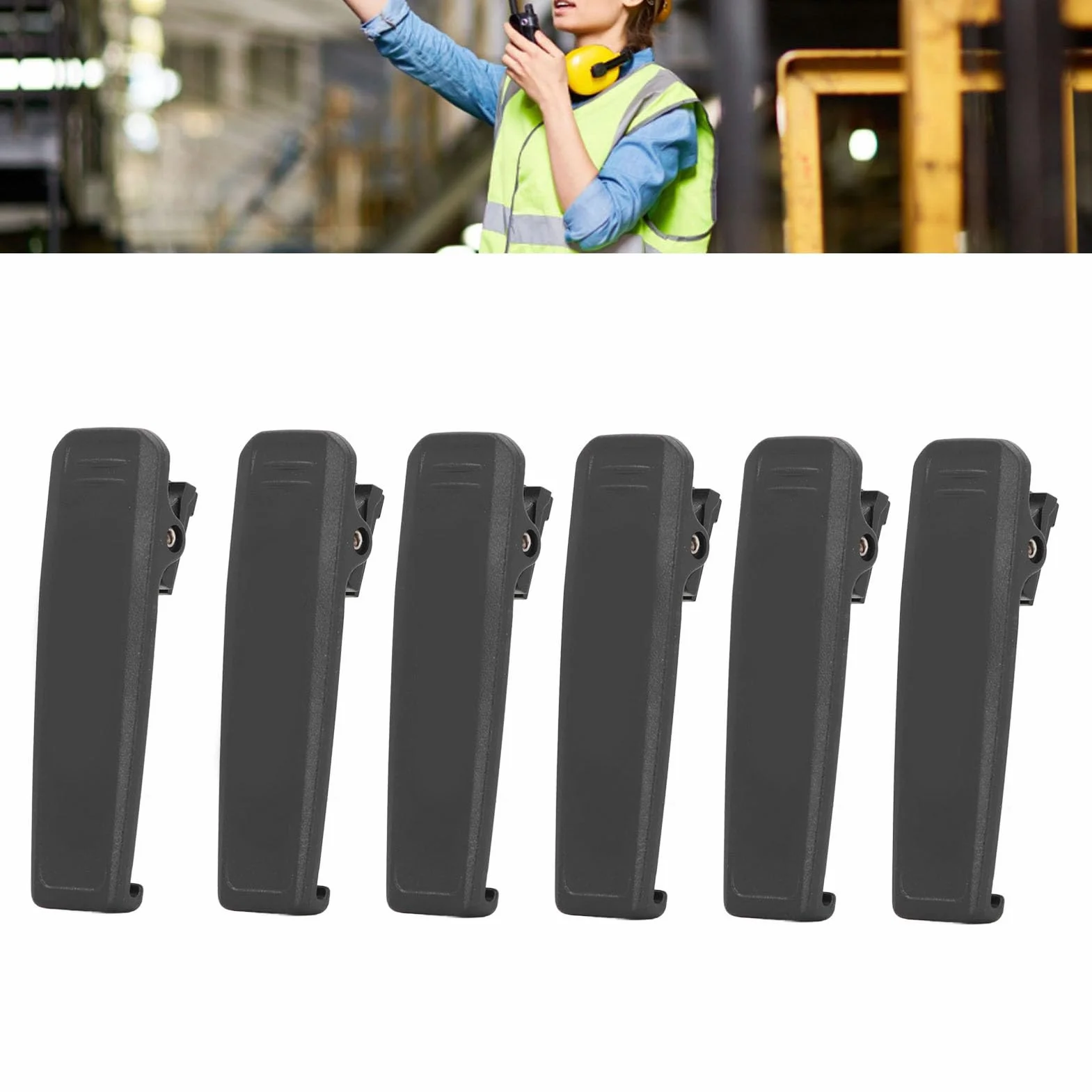 Lot de 6 Clips de Ceinture de Rechange pour Radios IC F1000, IC V10MR, IC F2000D, IC F2000T, IC V88, IC U88, Compatibles avec Batteries BP-279 BP-280