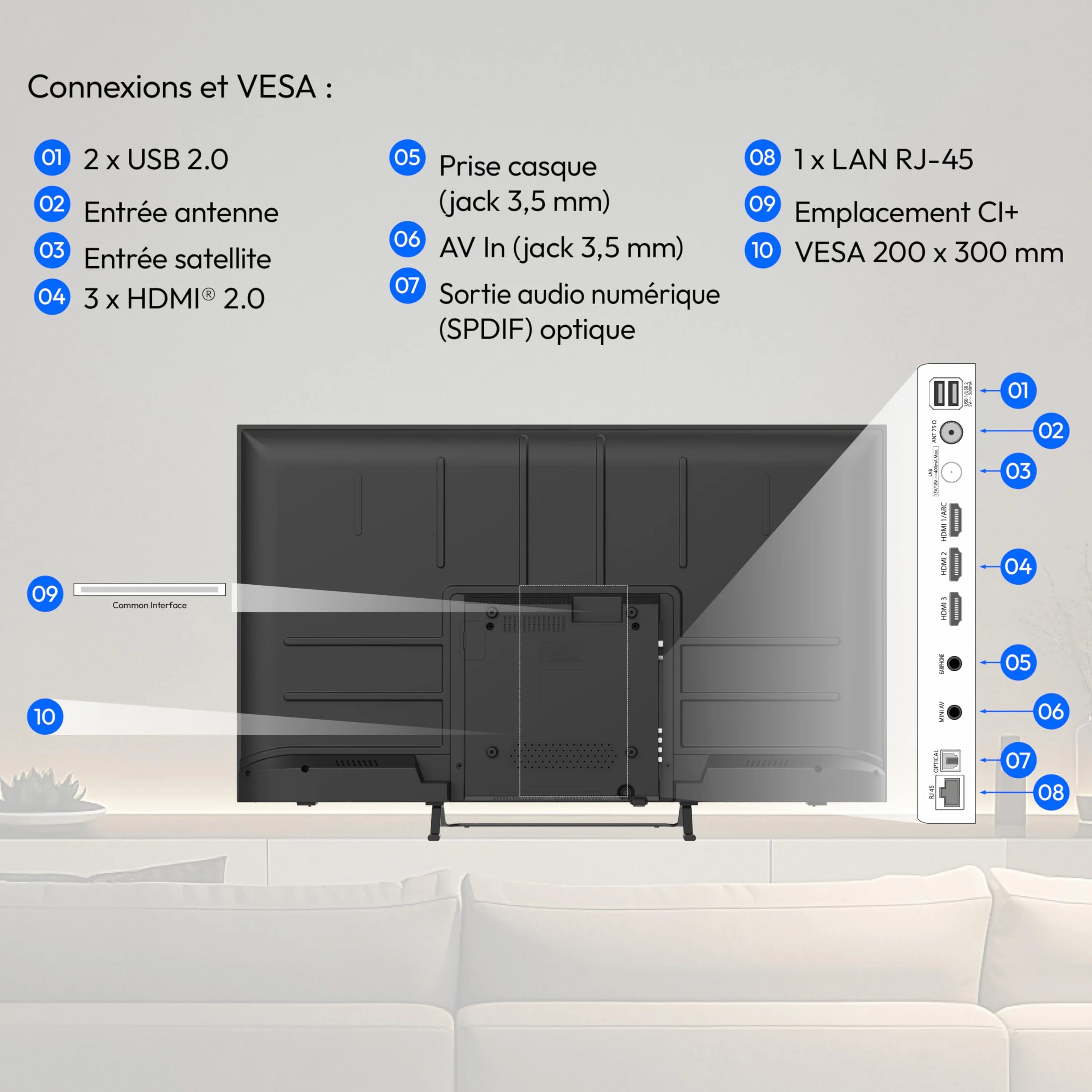 MEDION 125.7 cm 50" Téléviseur Ultra HD Smart TV Dolby Vision HDR Dolby Atmos VIDA Store