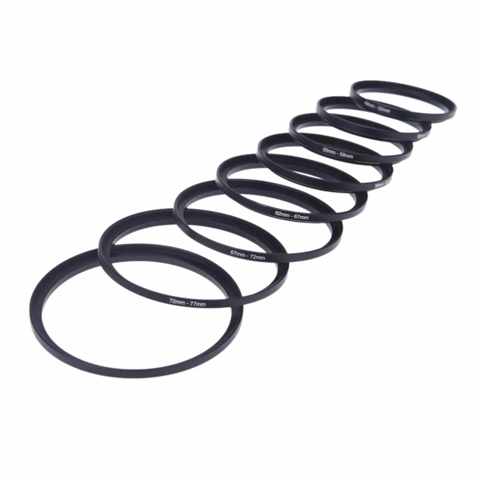 Kit de Bague d'Adaptation pour Filtre de Caméra, Adaptateur d'Objectif en Métal, Diamètre de 37 mm à 82 mm