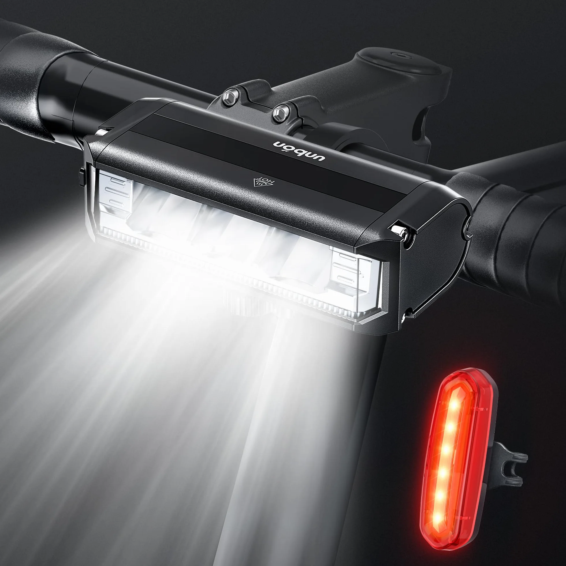 Lumiere Velo Avant et Arriere, Ensemble Éclairage Vélo LED Puissant 5 Modes Lampe Vélo Rechargeable USB Étanche IPX5
