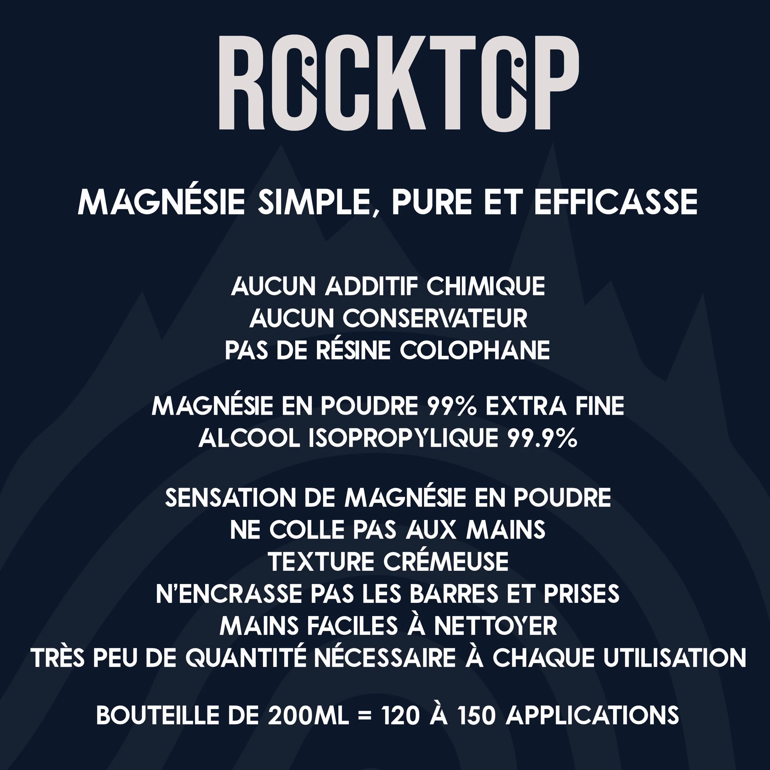 ROCKTOP Magnésie Liquide 200ml Liquid Chalk Anti-Transpiration Escalade Crossfit Musculation Mains Sèches
