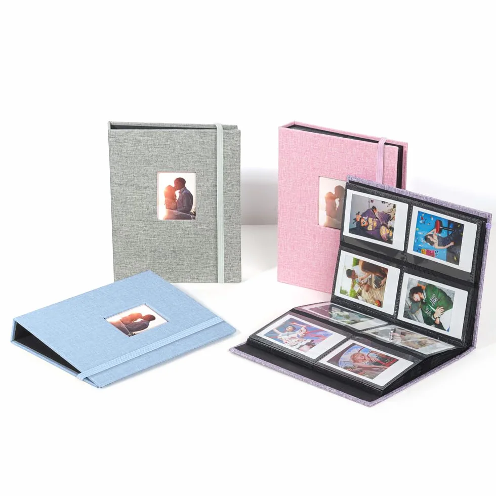Mini album photo à 208 pochettes pour Fujifilm Instax Mini 13 12 11 9 8 40 99 90 Evo LiPlay 5 x 7,6 cm, album compatible avec les imprimantes Polaroid Snap/Z2300/SocialMatic Instant & Zip