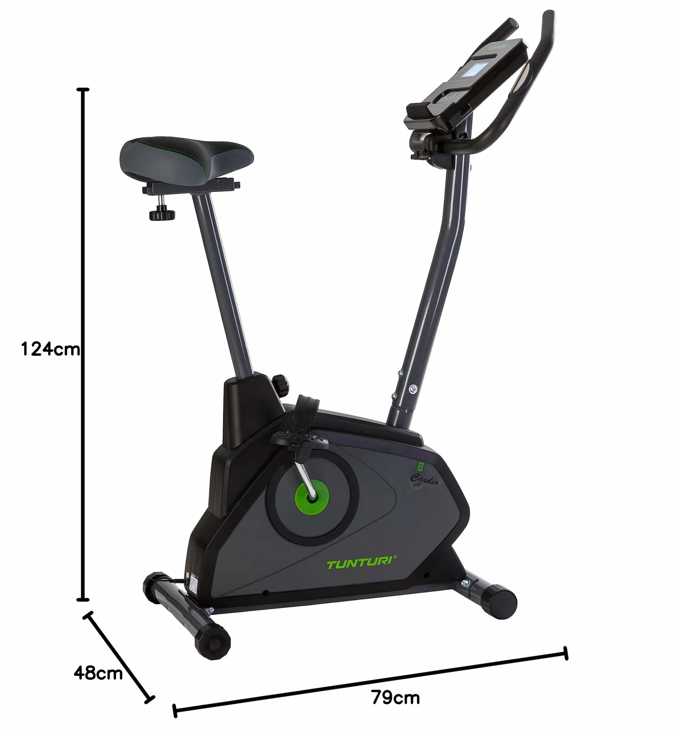 Tunturi Cardio Fit E30 Vélo d'Appartement Ergomètre avec écran LCD et Résistance Réglable