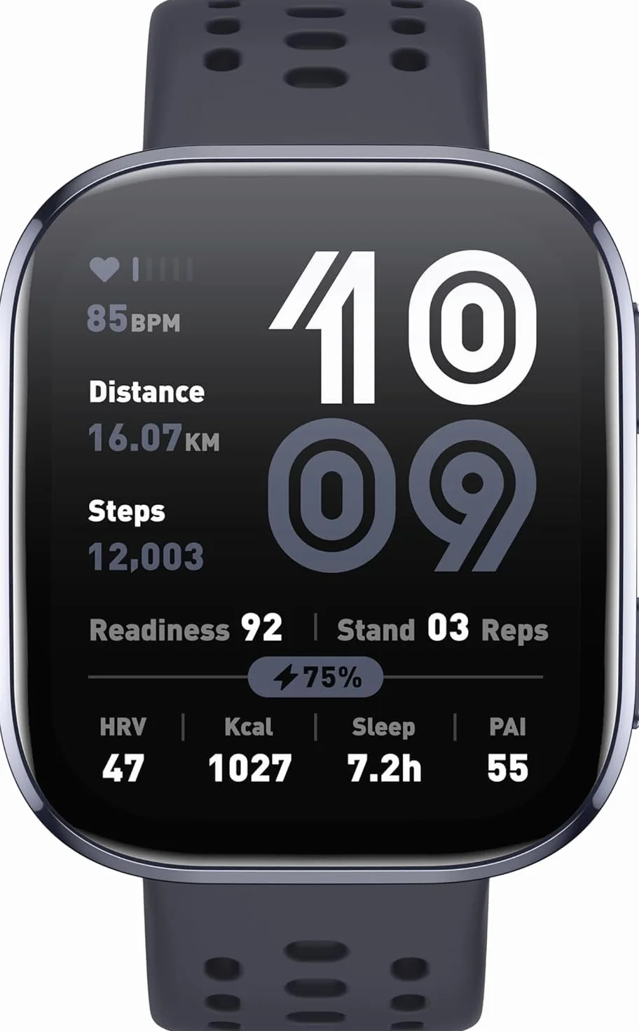 Amazfit Bip 6 Smartwatch 46mm, Batterie 14 Jours, AMOLED 1,97", GPS avec Cartes, IA, Appels Bluetooth, Suivi Santé et Sommeil, 140+ Modes Sportifs, Étanchéité 5ATM, Noir