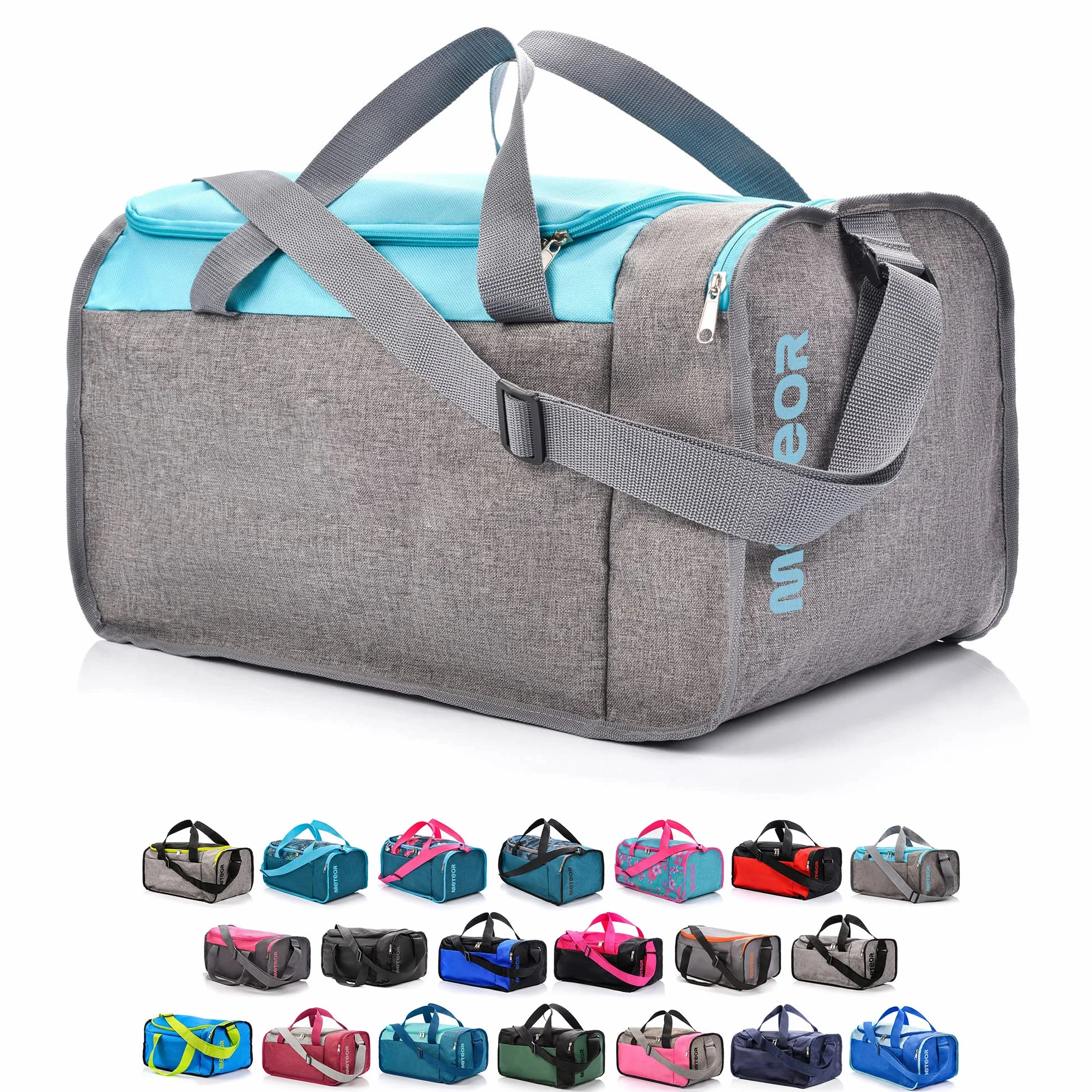 Sac de Sport 20 L 40 L Grande capacité Gym Fitness Piscine Voyage Poche latérale Double Zip bandoulière Torbes Meteor Cabine Ryanair EasyJet