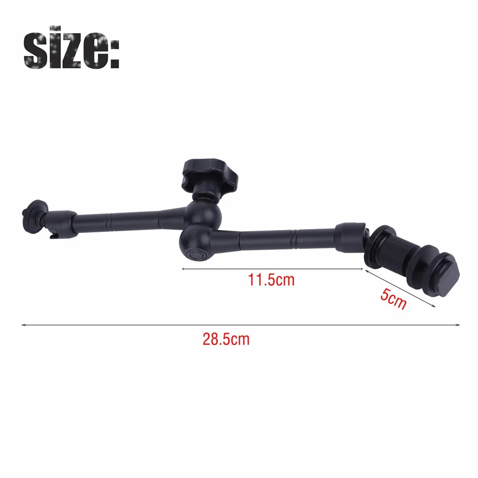 Desktop Dolly Car Mobile Slider Rail Skater 11" Articulation réglable Bras magique de friction utilisé pour appareil photo reflex numérique Photographie prise vidéo Enregistrement vidéo
