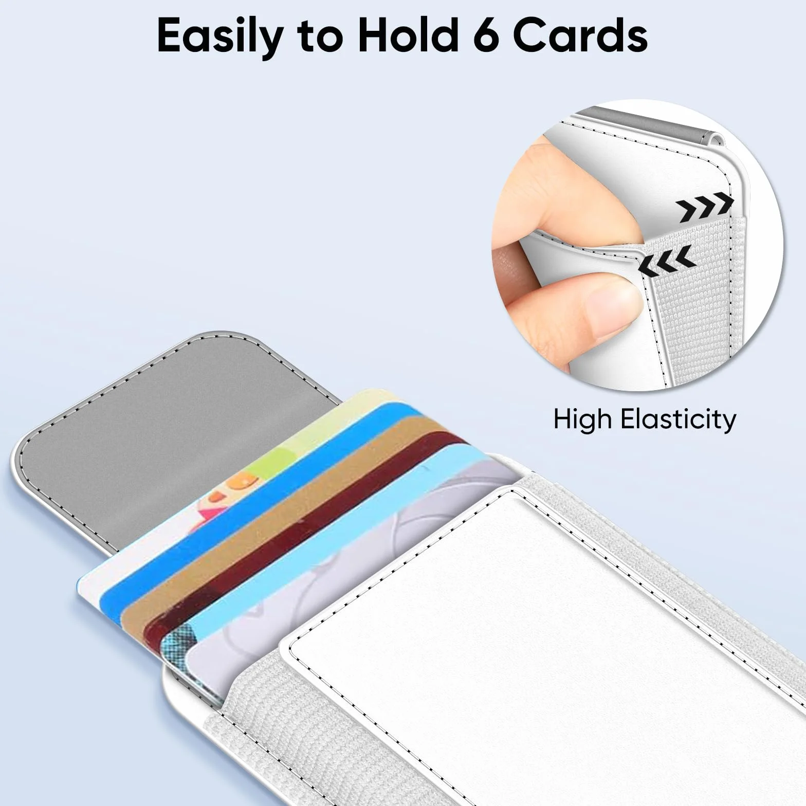 CASEBOT Porte-Cartes magnétique RFID pour iPhone 17/16/15/14/13/12, Cuir Slim, 6 Cartes