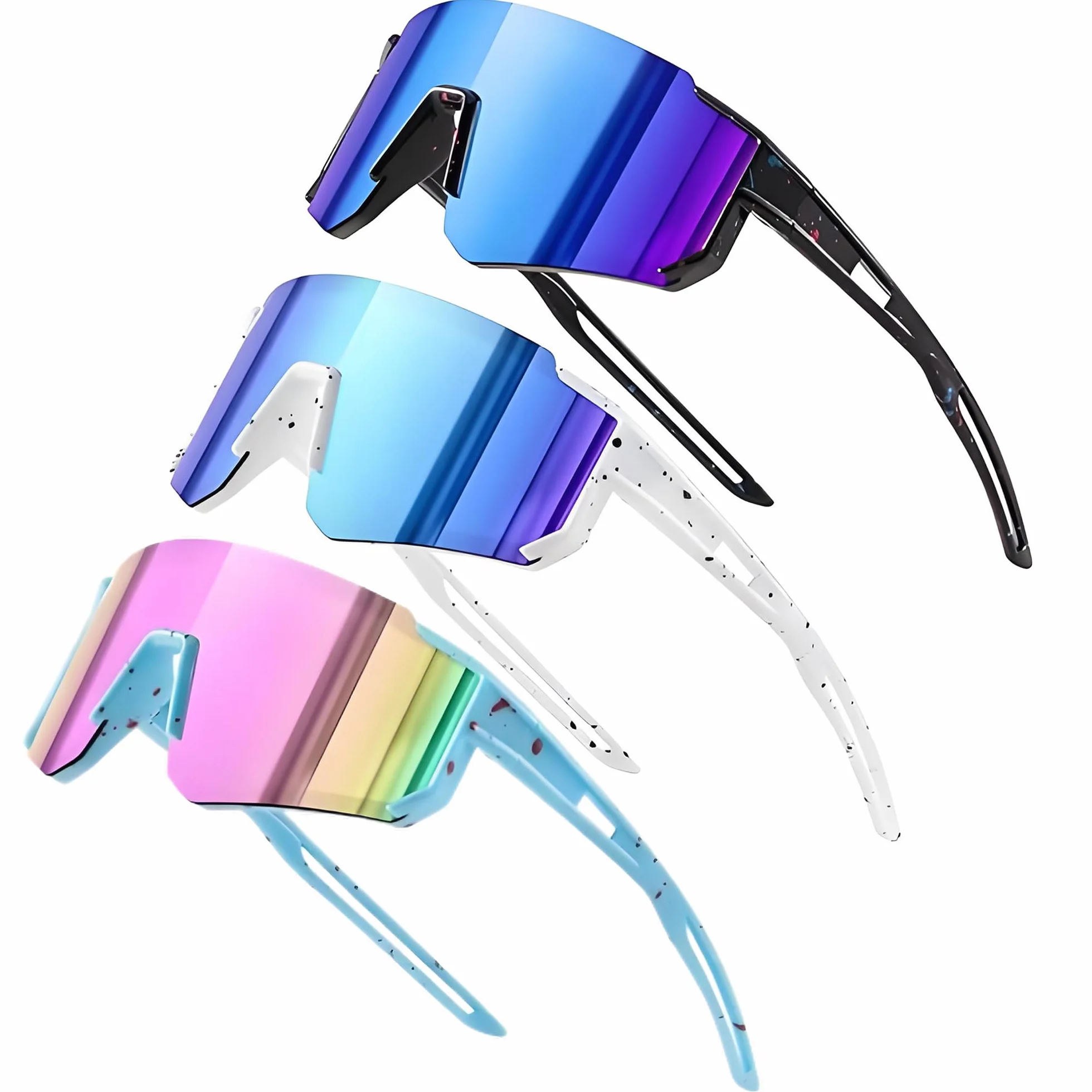 Lunette de Cyclisme Enfant UV400 Protection Moto Course Ski Baseball