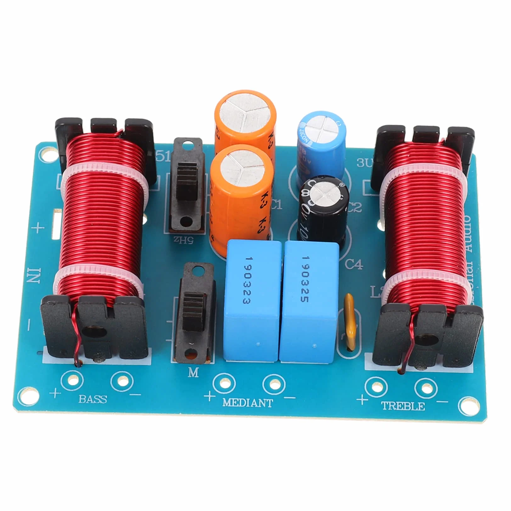 Diviseur de Bande Audio 3 Voies Professionnel pour Haut-Parleur Voiture et Golf Cart, 150w, Cuivre et Composants Électroniques, Protection des Aigus Facile à Installer