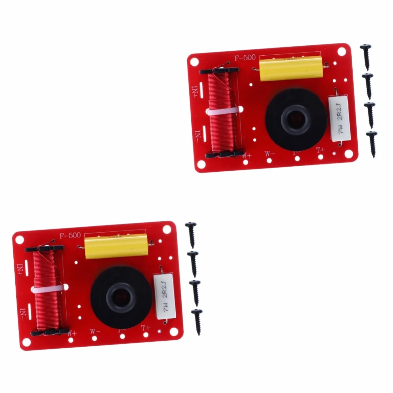 Uonlytech 2pièces Filtre De Crossover Audio pour Haut-parleurs Diviseur De Fréquence Treble Bass pour Système Audio Automobile Accessoire pour Amélioration Qualité Sonore
