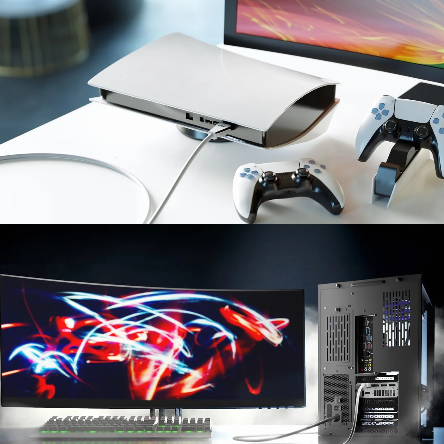 KabelDirekt câble Ultra High Speed 8K @ 60Hz/4K @ 144Hz pour Gaming PC/PS5/Xbox, HDMI 2.1 b, 2 m, certifié Ultra Edition, blanc